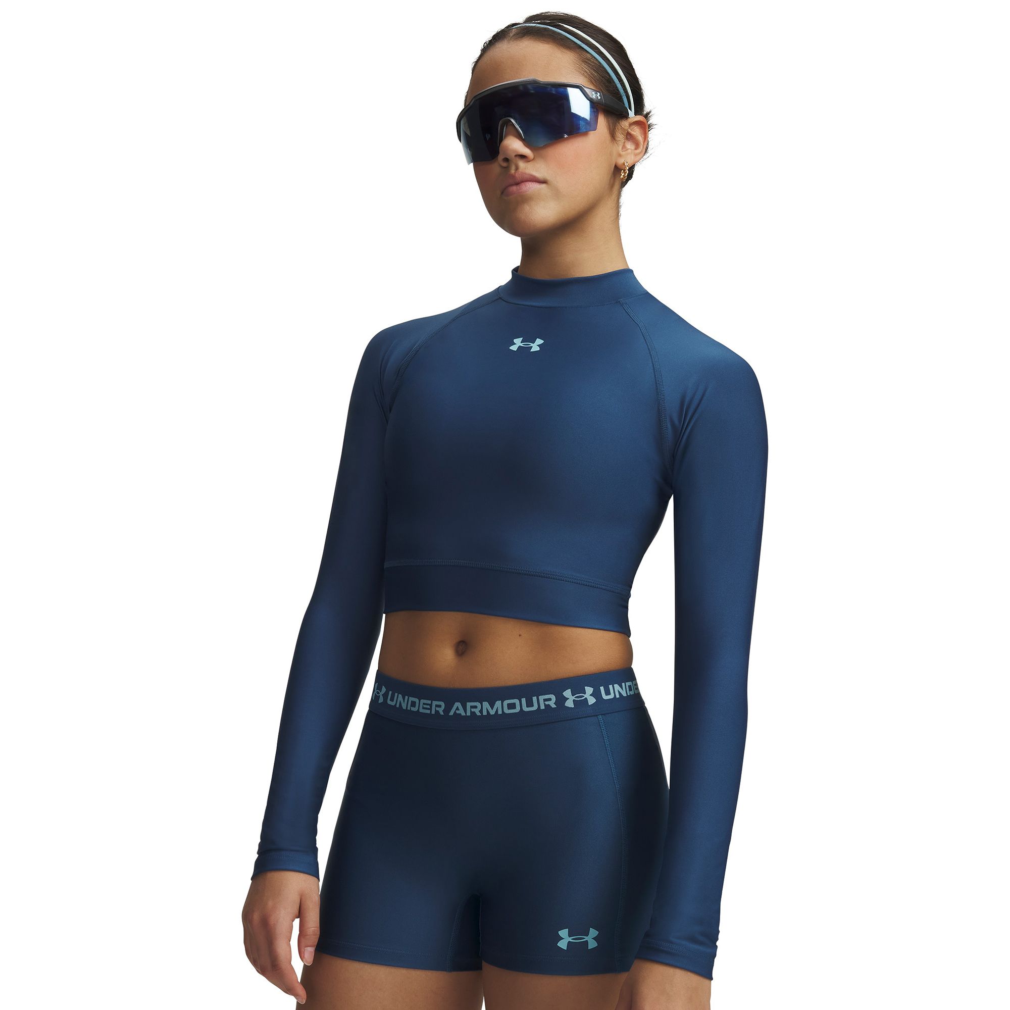 Under Armour Women's HeatGear Crop Mock Long Sleeve