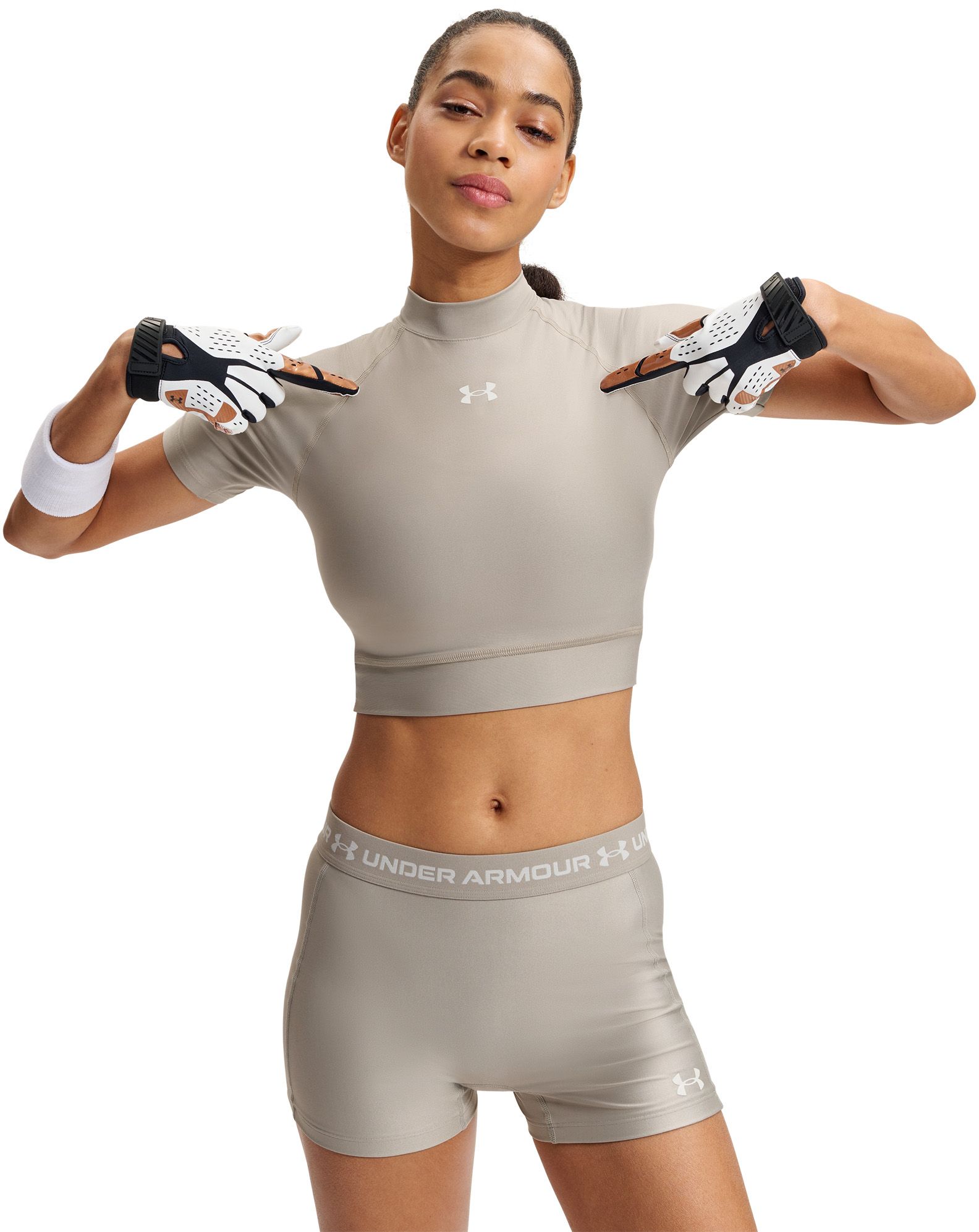 Under Armour Women's HeatGear Crop Mock