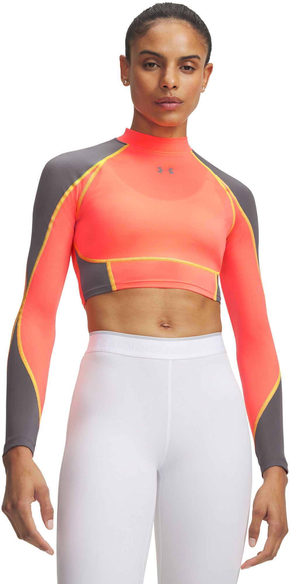 Under Armour Women's HeatGear Elite Crop Mock Long Sleeve