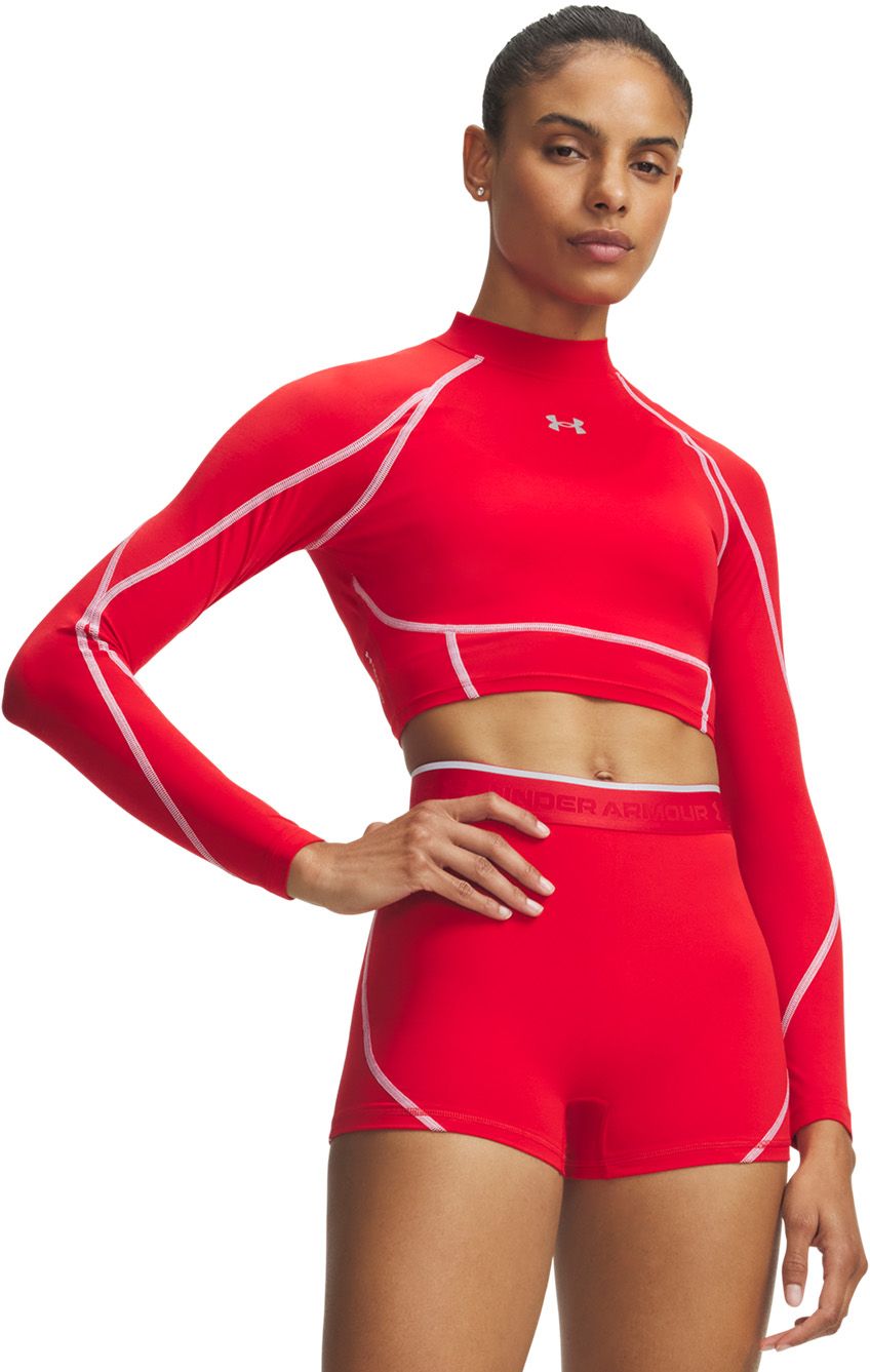 Under Armour Women's HeatGear Elite Crop Mock Long Sleeve
