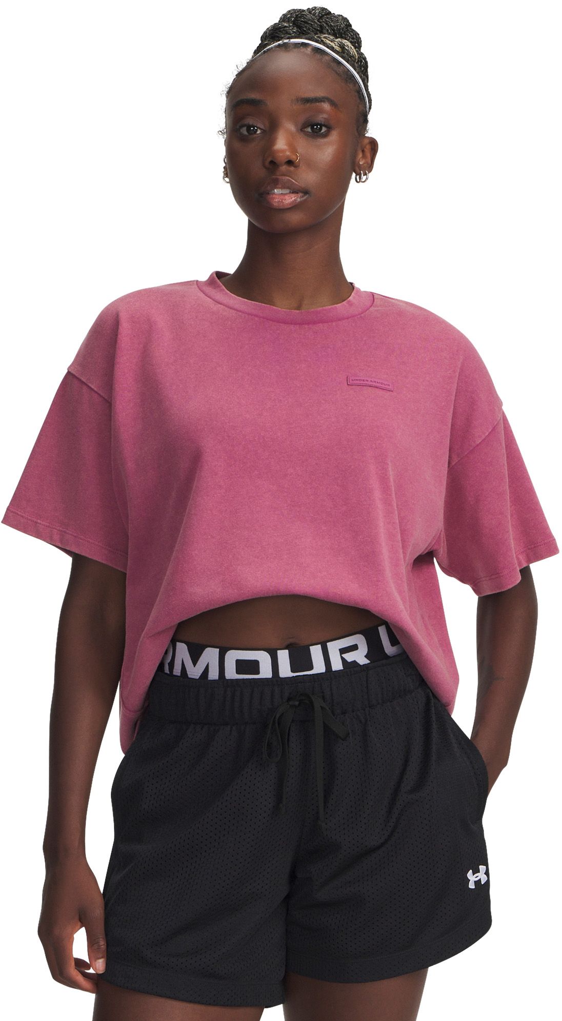 Under Armour Women's Heavyweight Boxy Wash Short Sleeve T-Shirt