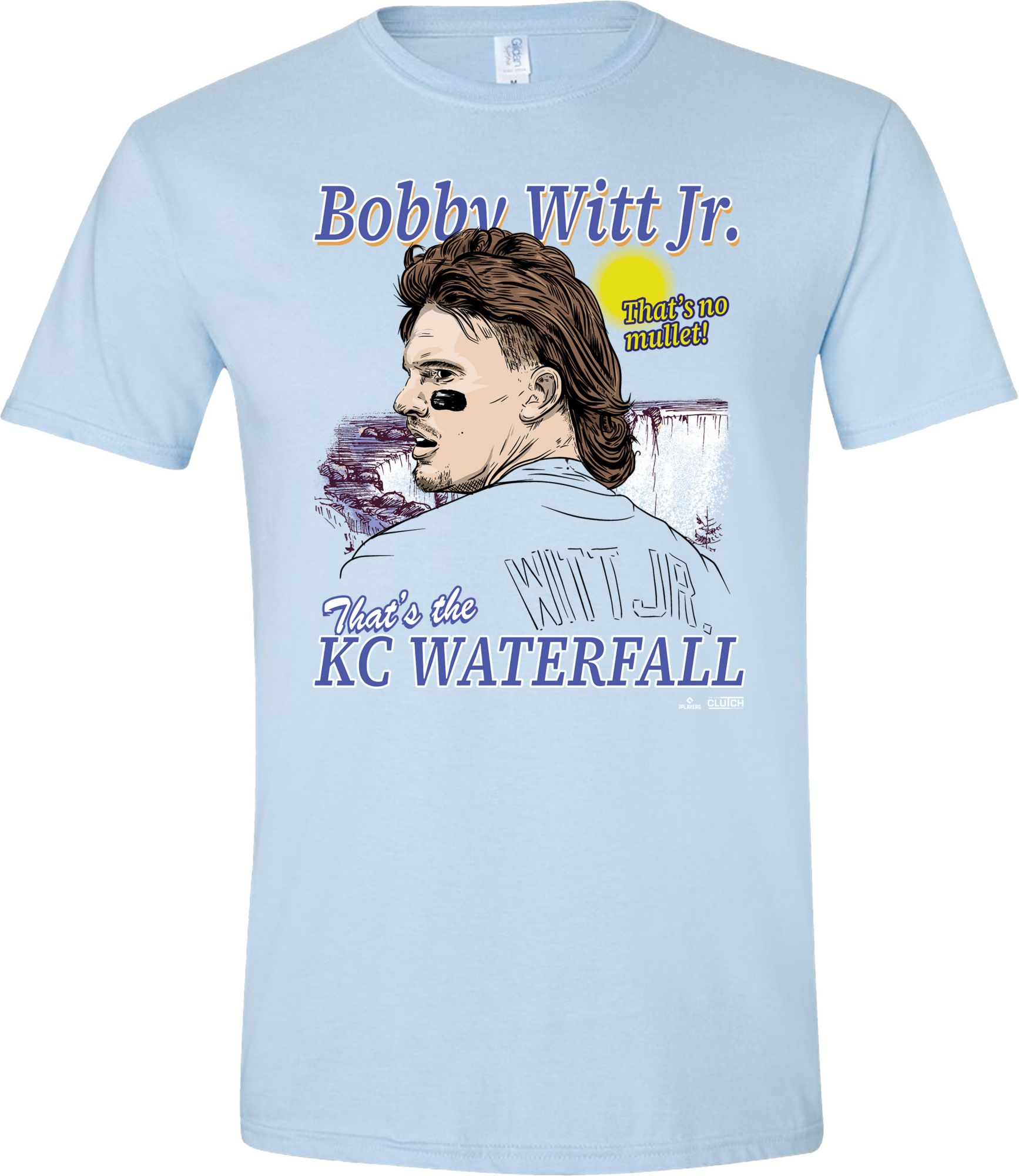 500 Level Adult Kansas City Bobby Witt Jr. Blue KC Waterfall T-Shirt