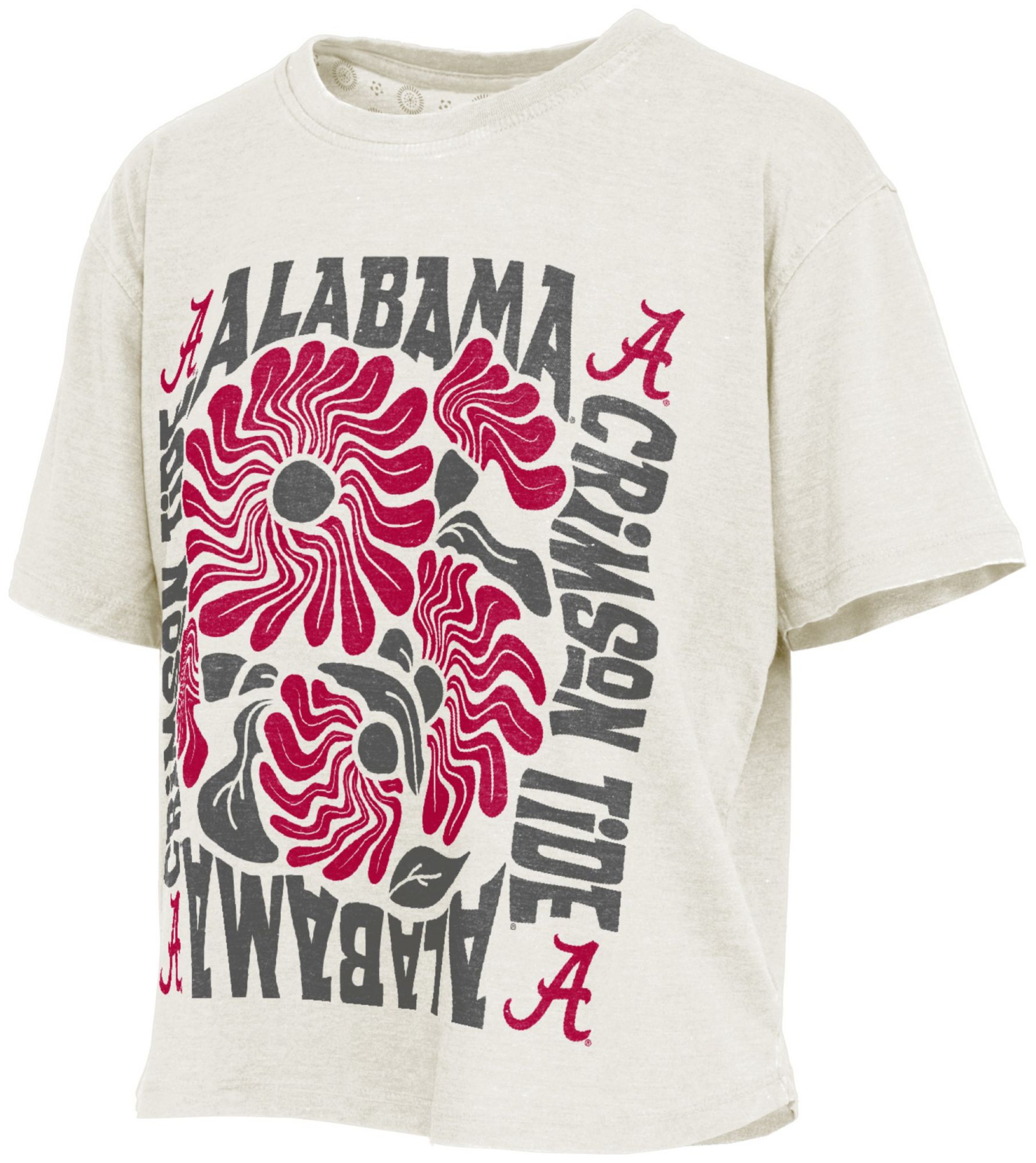 Pressbox Women's Alabama Crimson Tide Ivory Floral Vintage Shirt