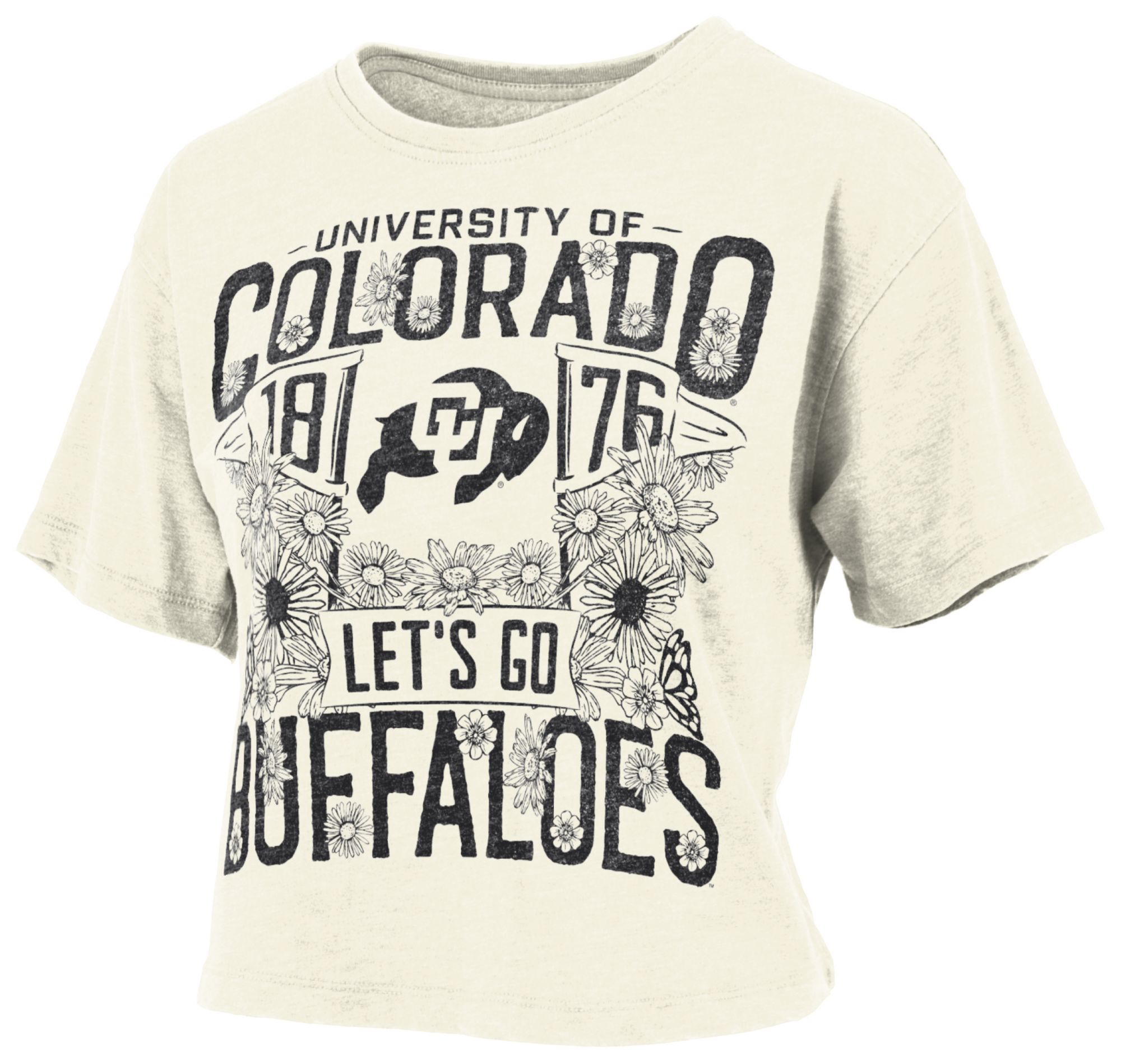 Pressbox Women's Colorado Buffaloes Ivory Jasmine T-Shirt