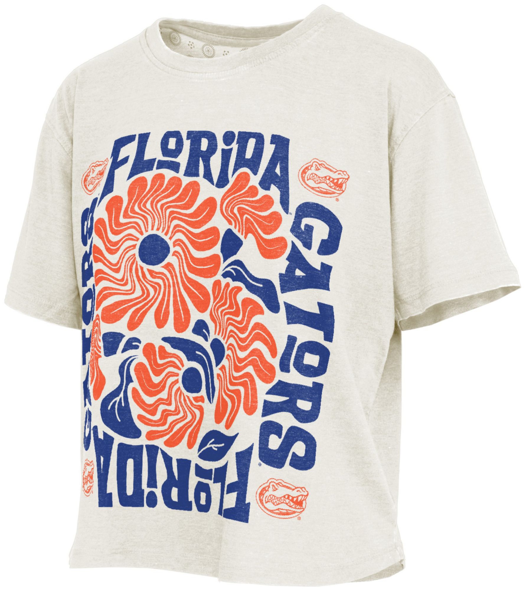 Pressbox Women's Florida Gators Ivory Floral Vintage Shirt