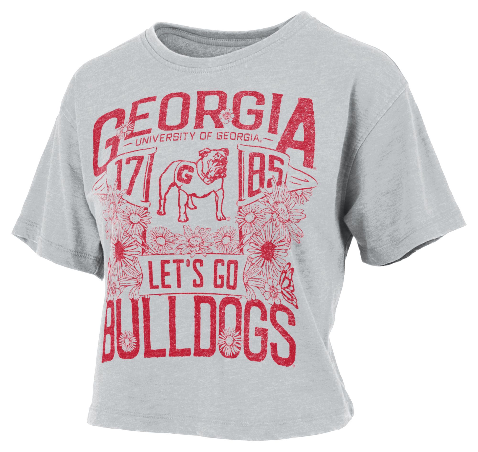 Pressbox Women's Georgia Bulldogs Grey Jasmine T-Shirt