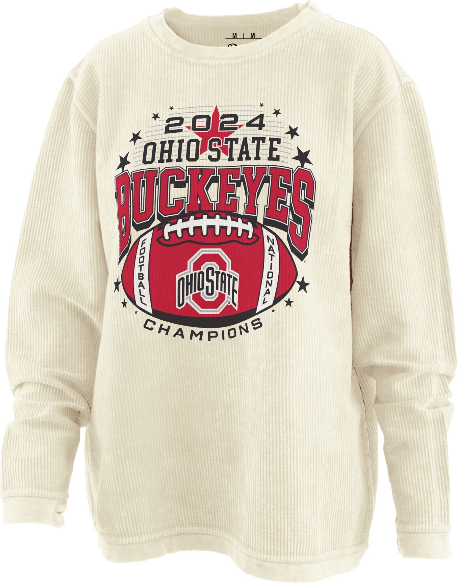 Pressbox Women's 2024-25 National Champions Ohio State Buckeyes Bright Star Crew Sweatshirt