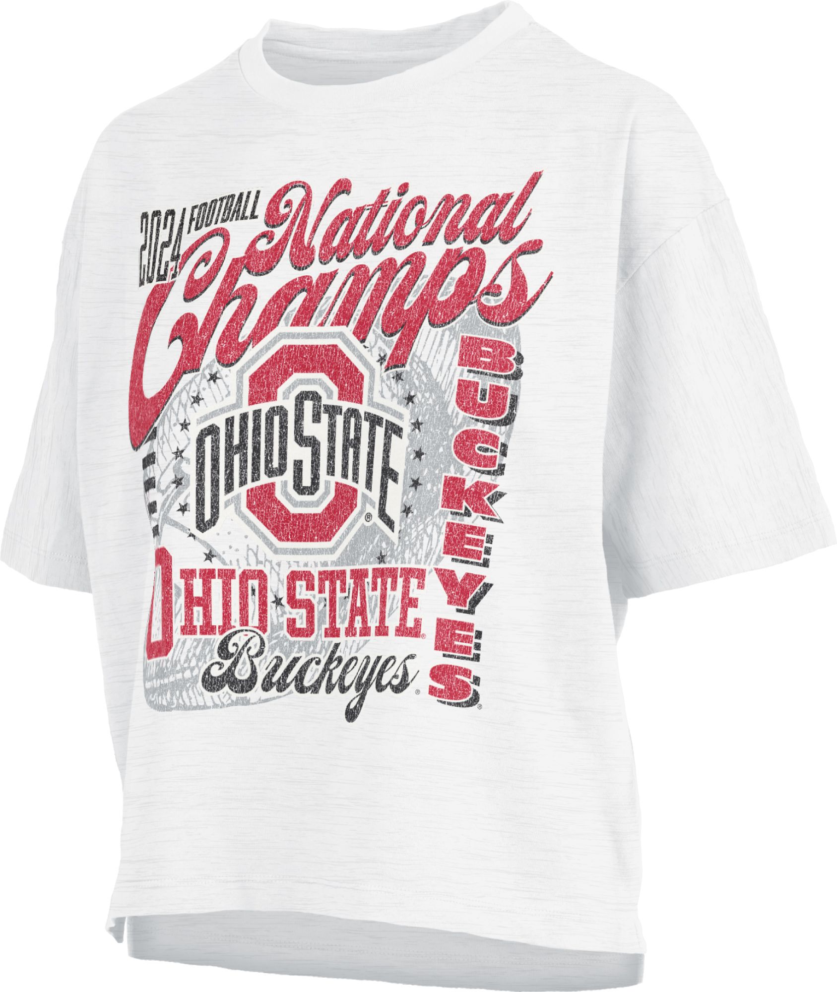 Pressbox Women's 2024-25 National Champions Ohio State Buckeyes Yard Line T-Shirt