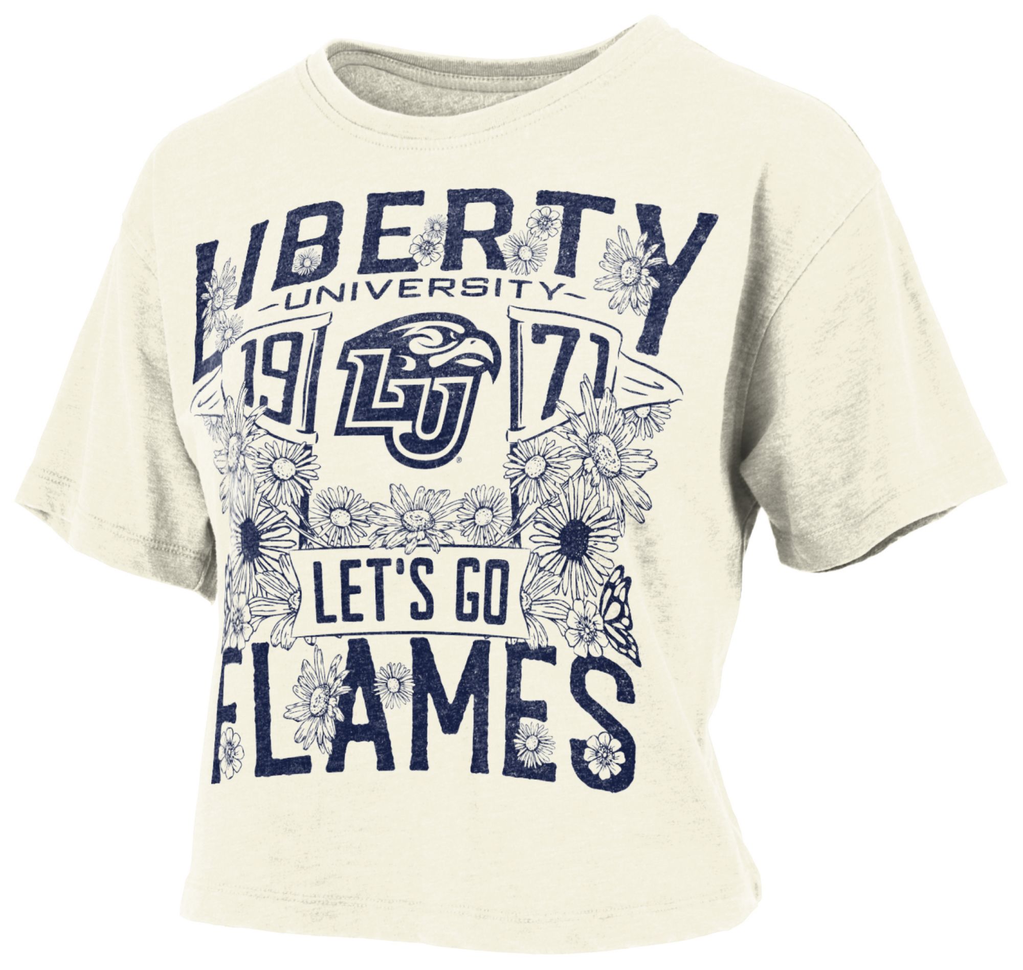 Pressbox Women's Liberty Flames Ivory Jasmine T-Shirt