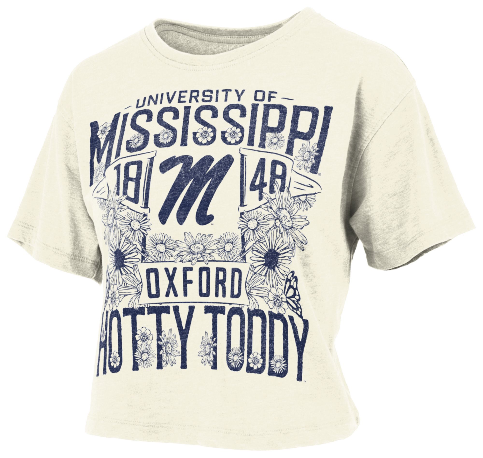 Pressbox Women's Ole Miss Rebels Ivory Jasmine T-Shirt