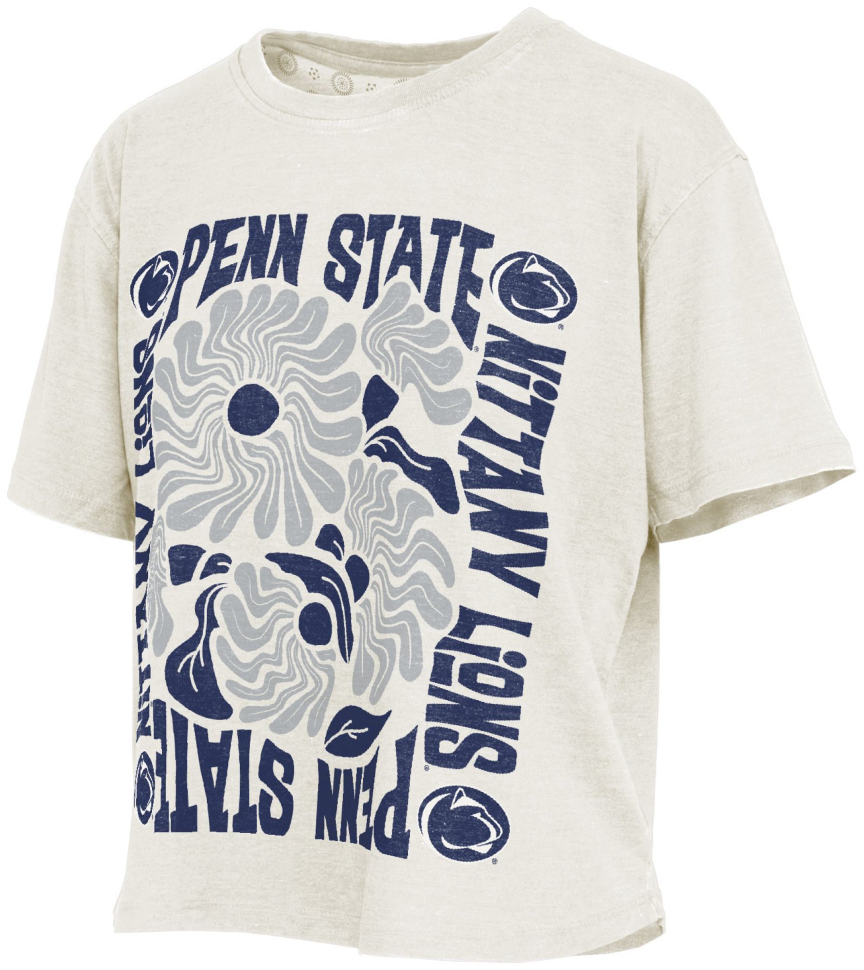 Pressbox Women's Penn State Nittany Lions Ivory Floral Vintage Shirt