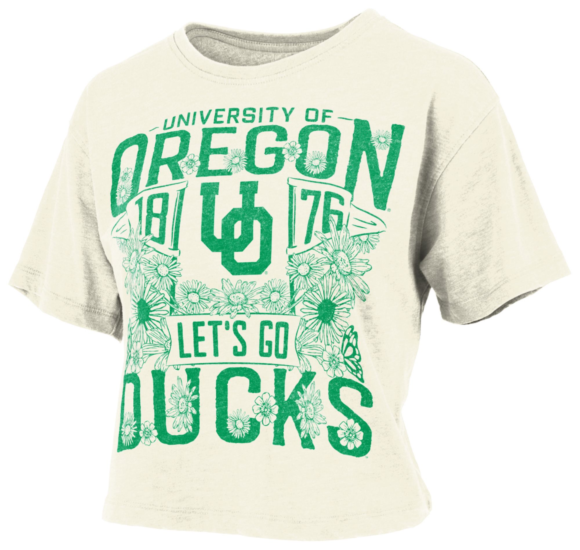 Pressbox Women's Oregon Ducks Ivory Jasmine T-Shirt