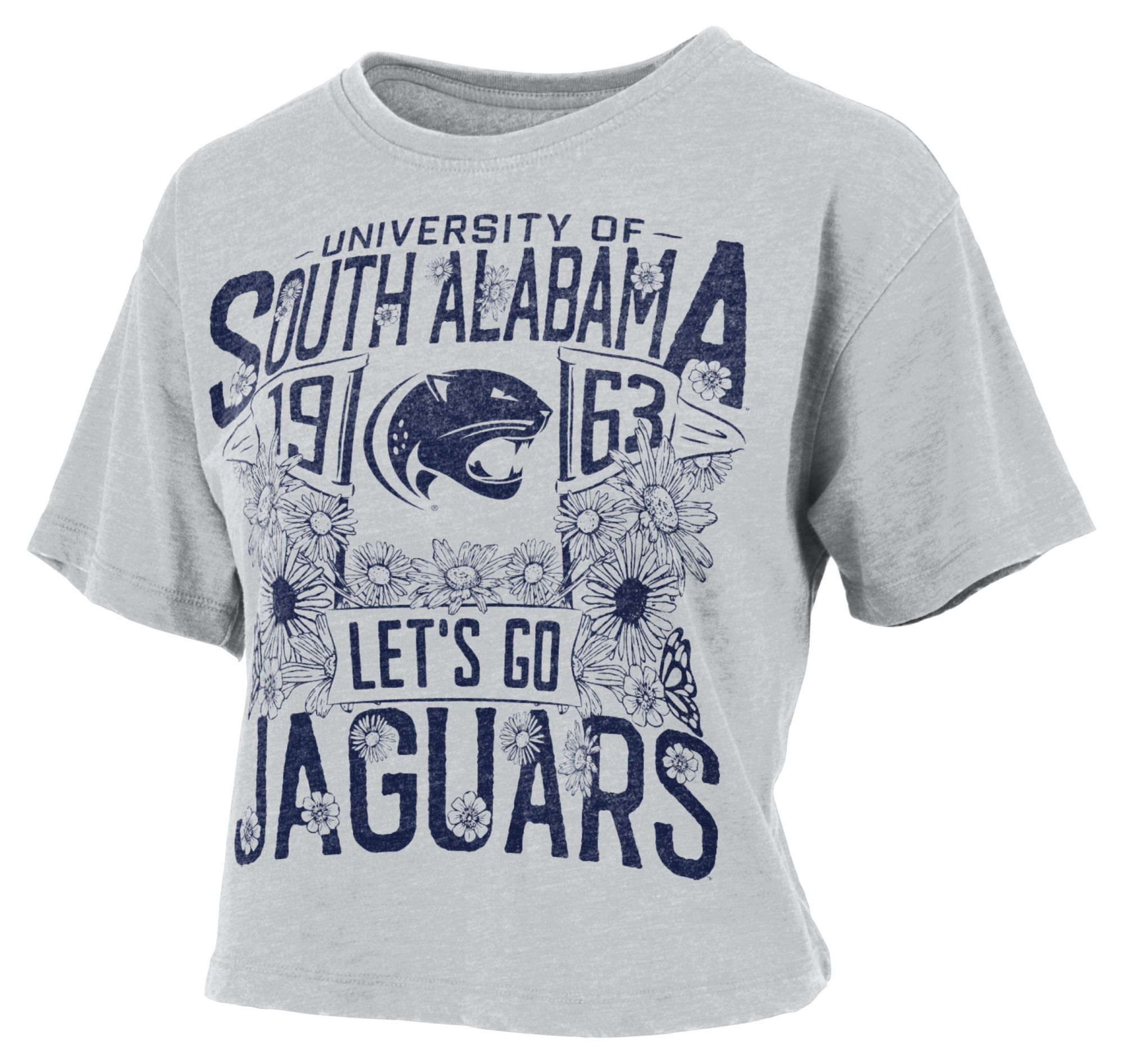 Pressbox Women's South Alabama Jaguars Grey Jasmine T-Shirt
