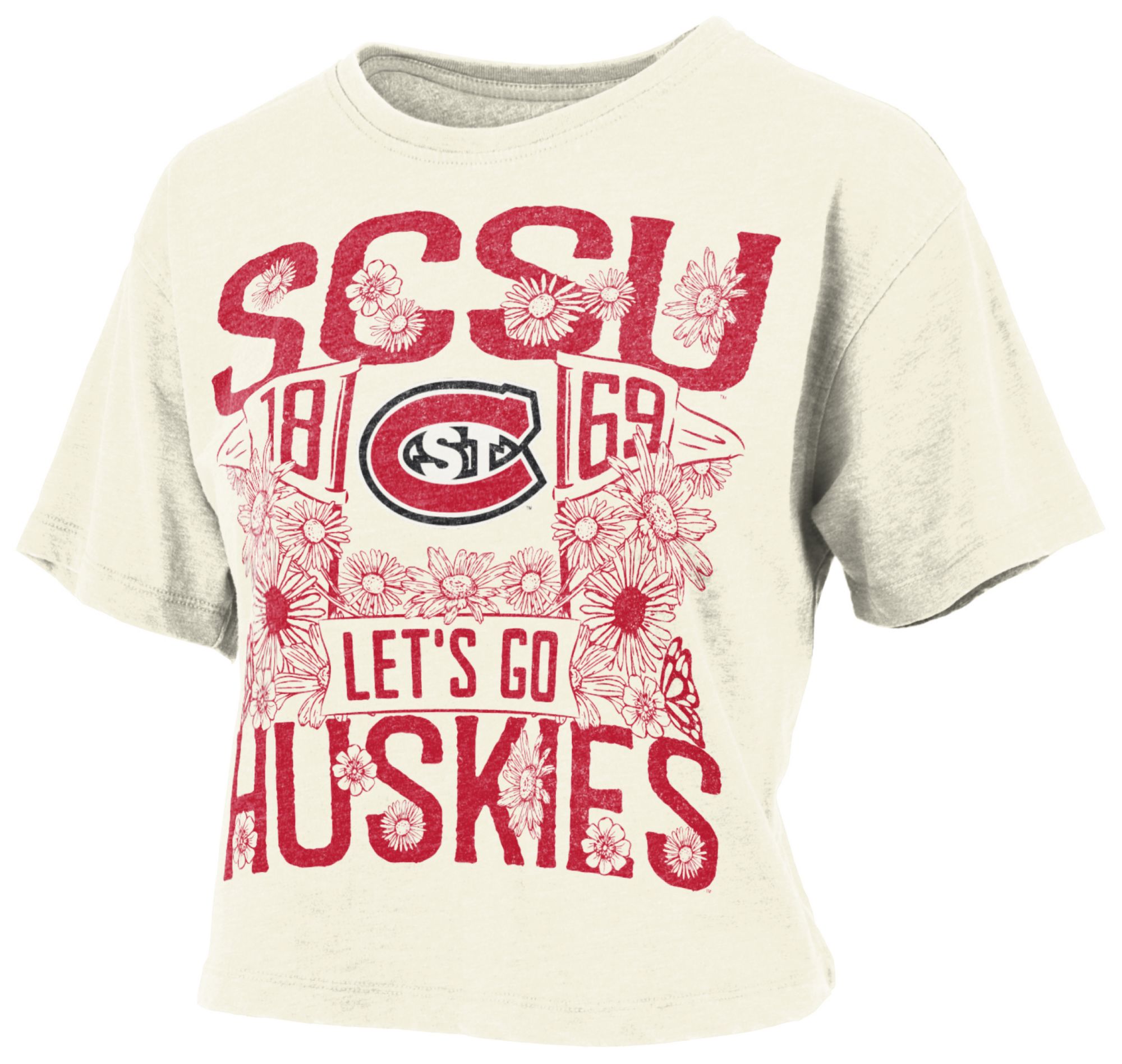 Pressbox Women's St. Cloud State Huskies Ivory Jasmine T-Shirt