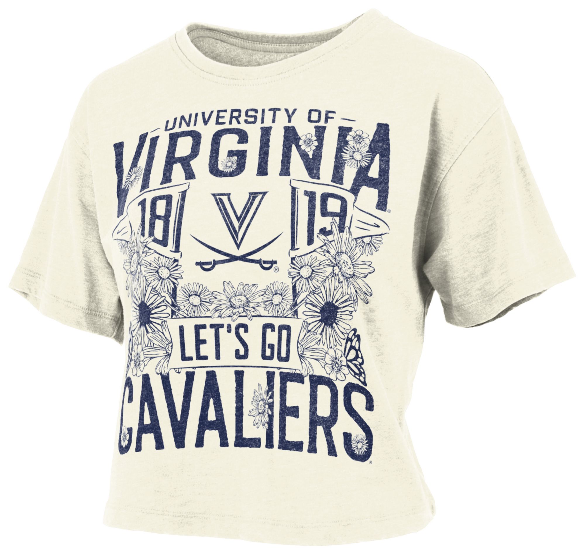 Pressbox Women's Virginia Cavaliers Ivory Jasmine T-Shirt