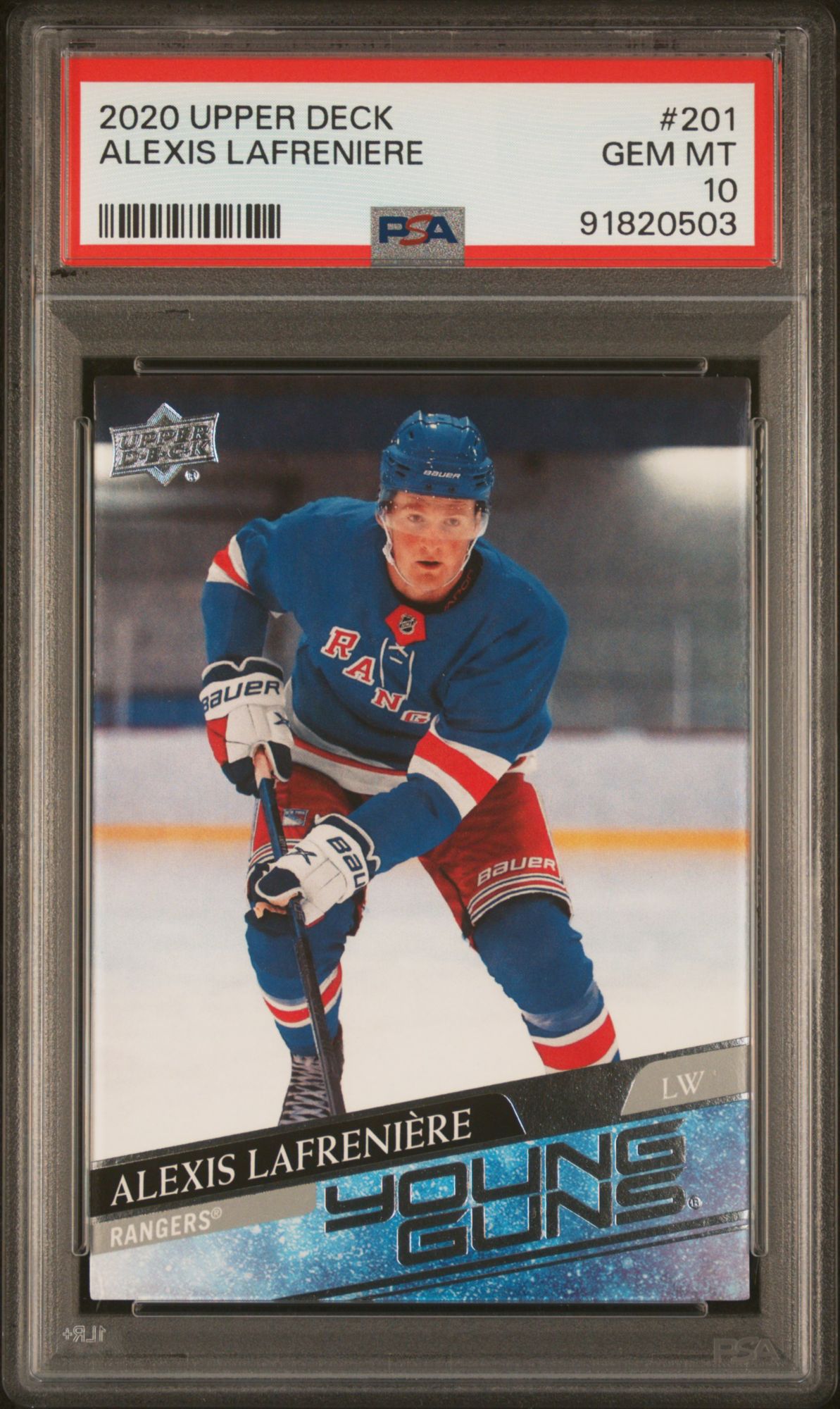 2020 Upper Deck 201 Alexis Lafreniere PSA 10