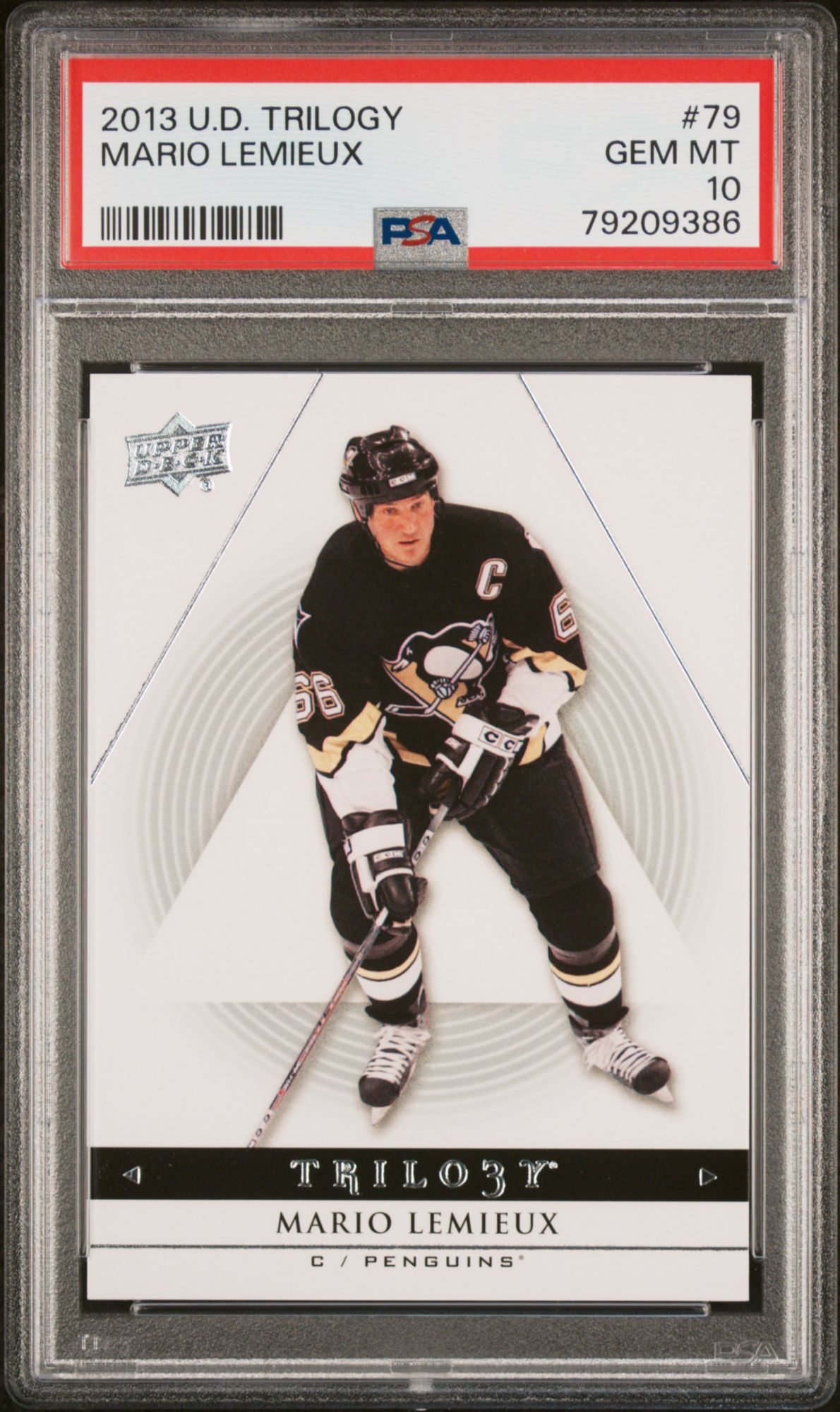 2013 Upper Deck Trilogy 79 Mario Lemieux PSA 10