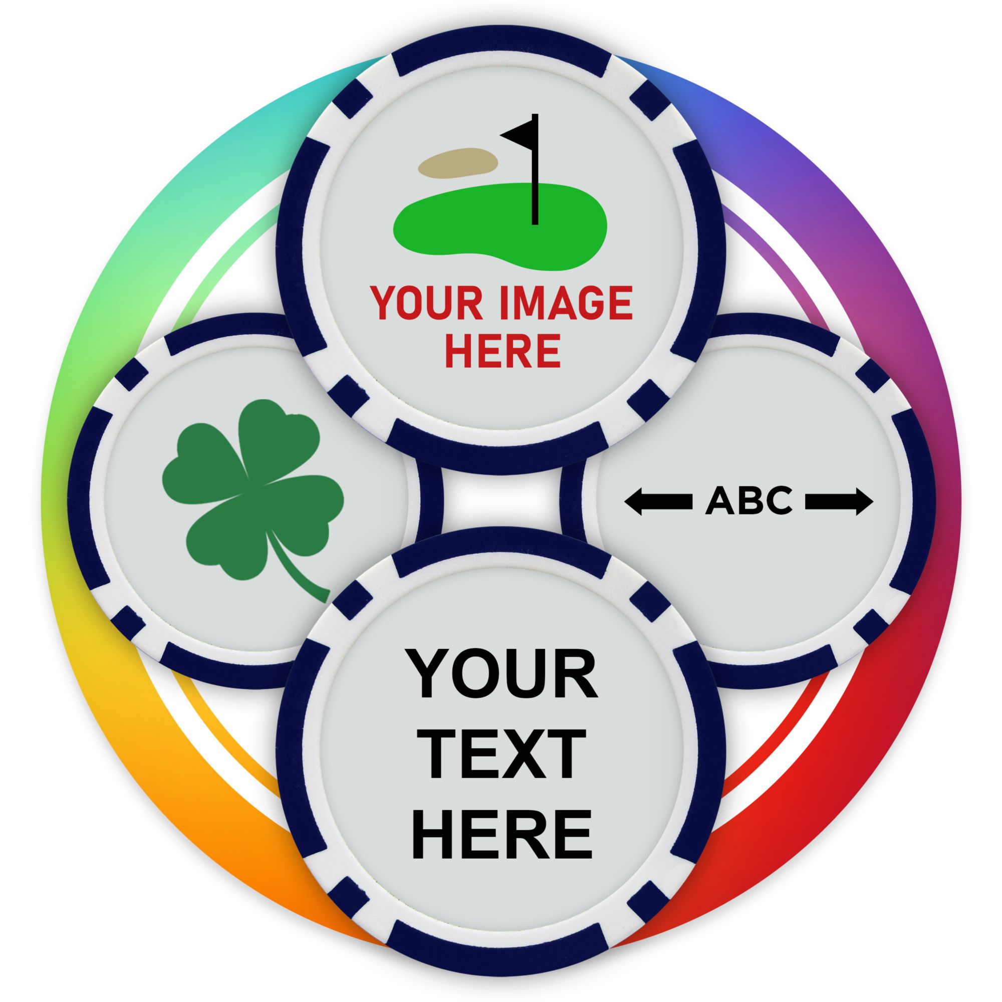 Custom Poker Chips - 4 Pack