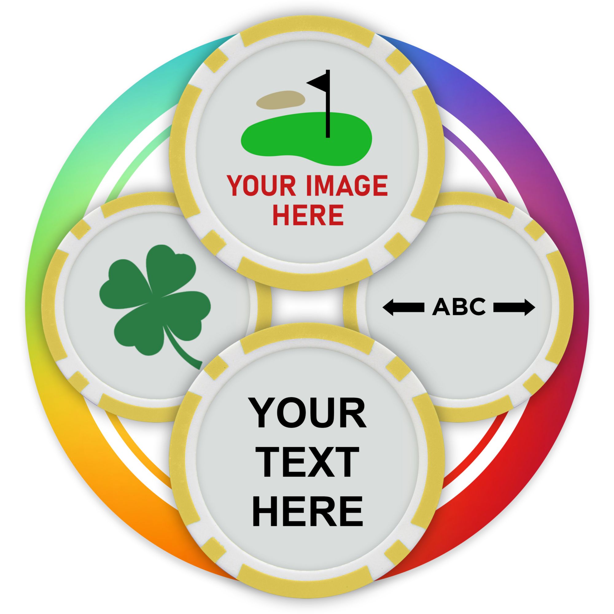 Custom Poker Chips - 4 Pack