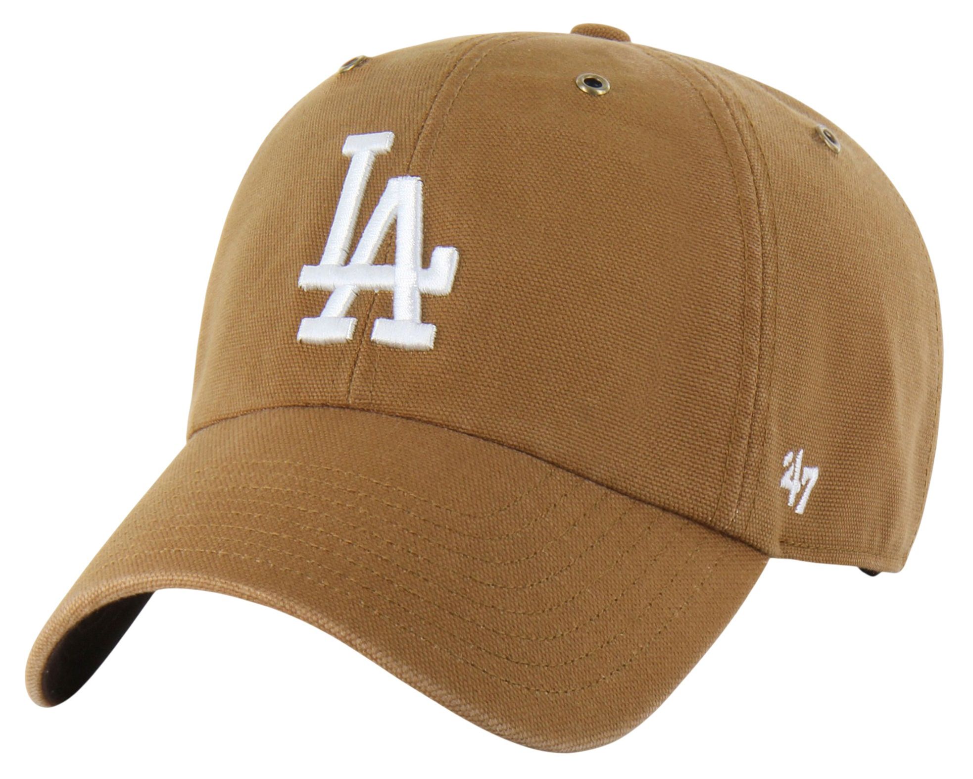Carhartt x '47 Adult Los Angeles Dodgers Brown Clean Up Adjustable Hat