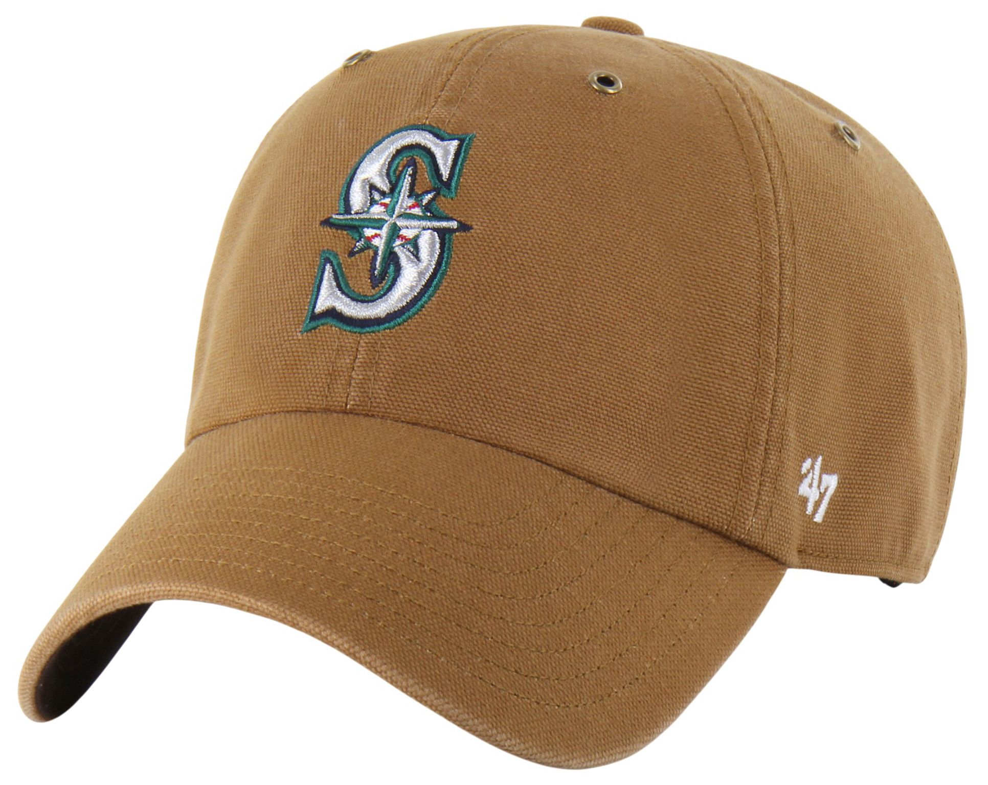 Carhartt x '47 Adult Seattle Mariners Brown Clean Up Adjustable Hat