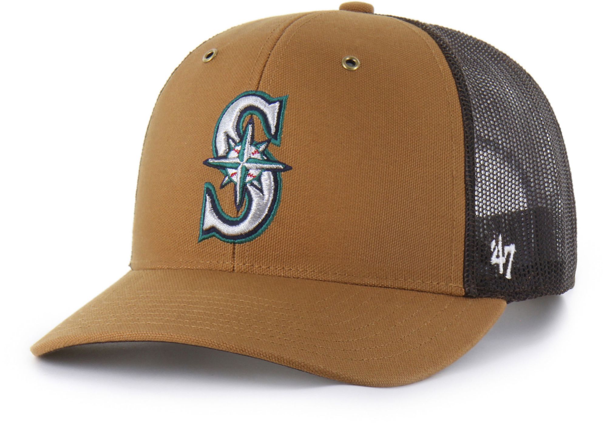 Carhartt x '47 Adult Seattle Mariners Brown Adjustable Trucker Hat