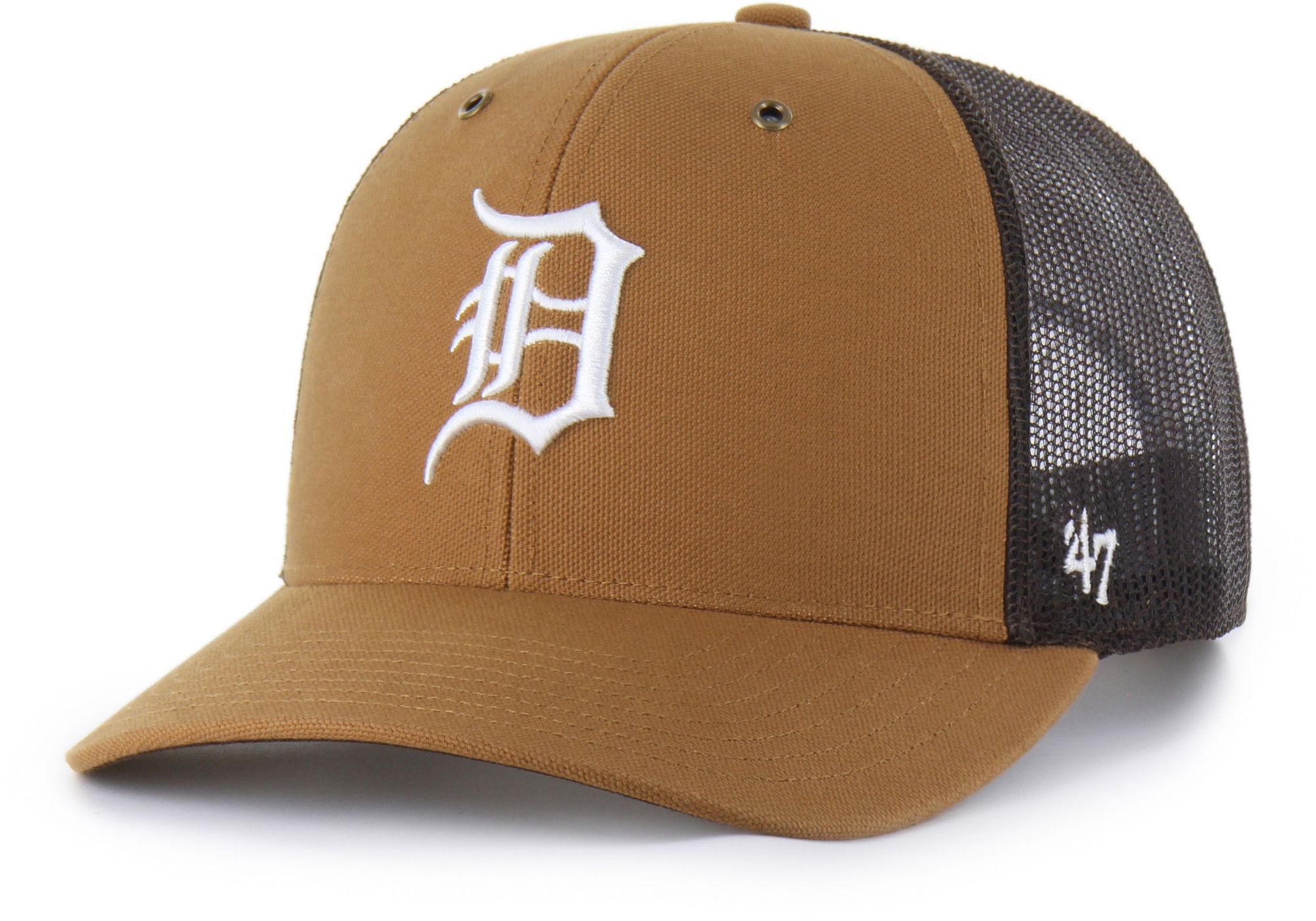Carhartt x '47 Adult Detroit Tigers Brown Adjustable Trucker Hat