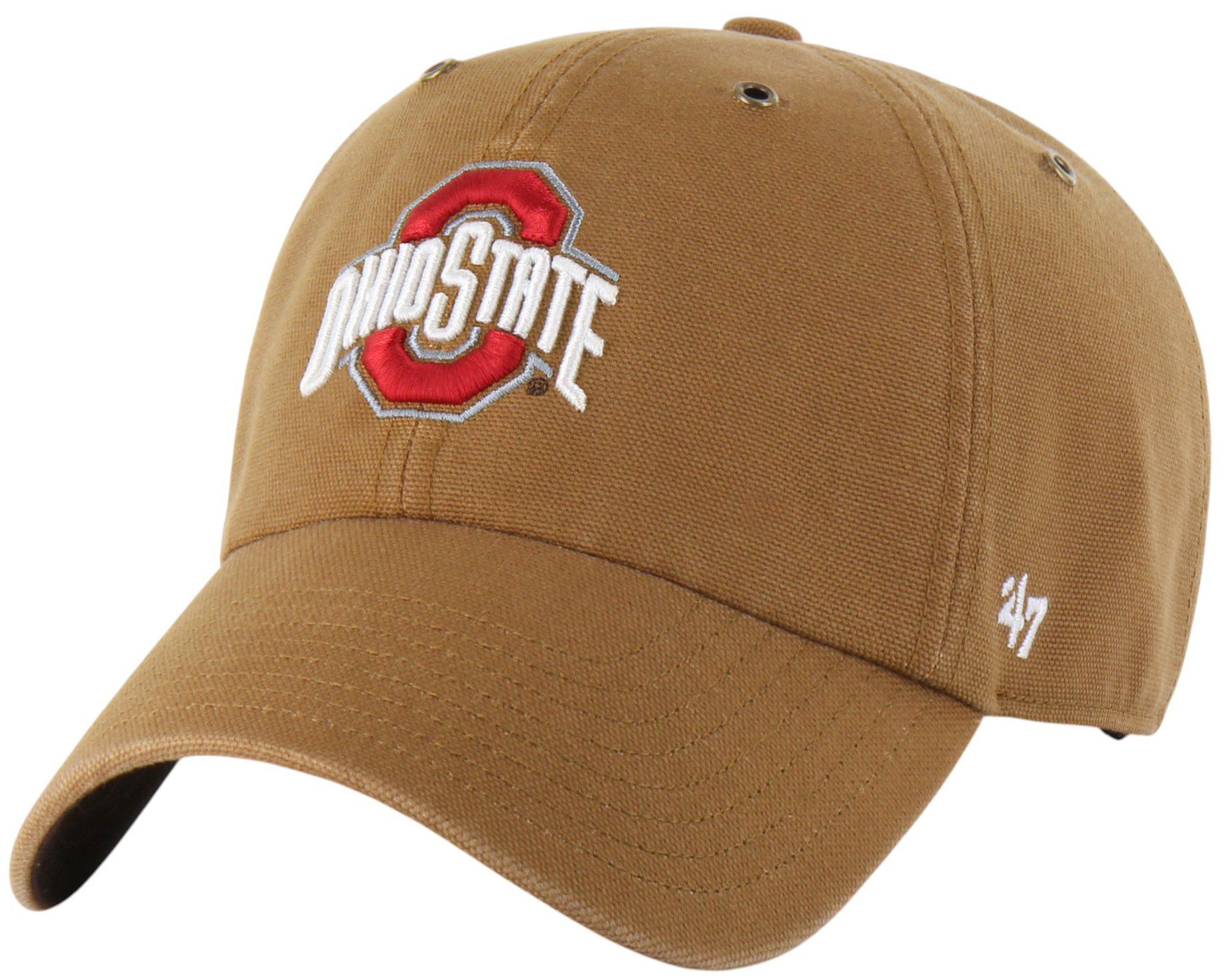 Carhartt x '47 Adult Ohio State Buckeyes Brown Clean Up Adjustable Hat