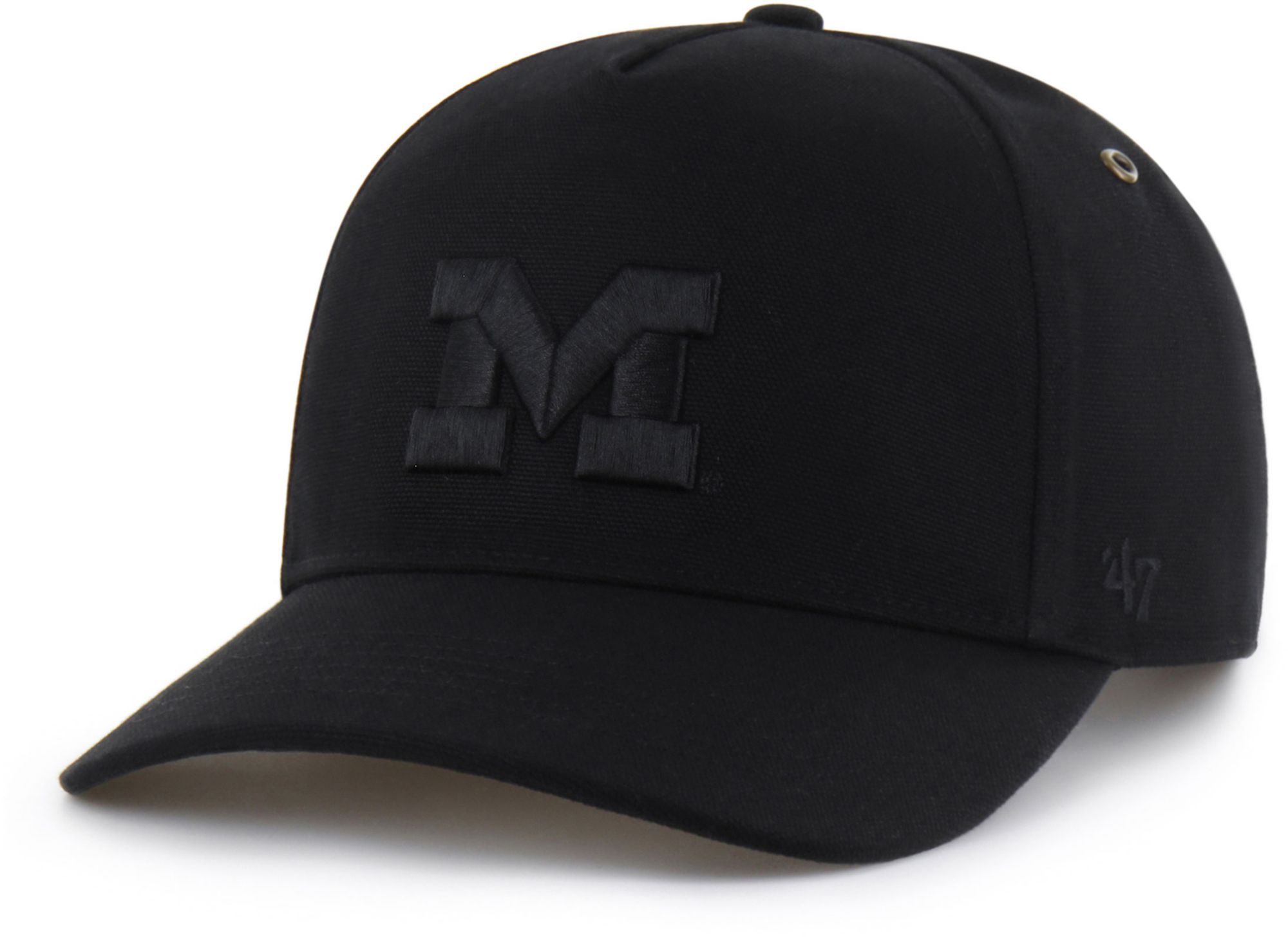 Carhartt x '47 Adult Michigan Wolverines Black Hitch Adjustable Hat