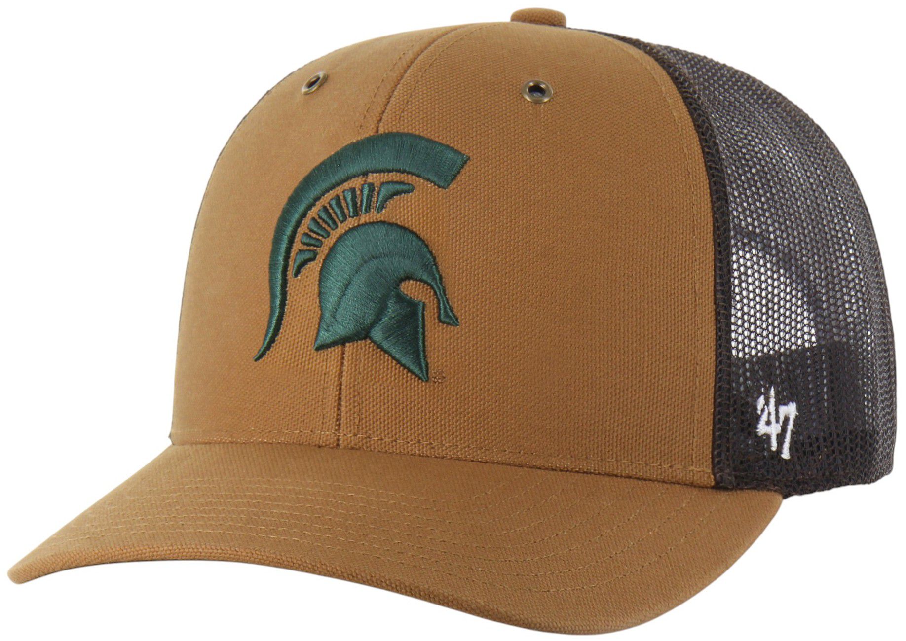 Carhartt x '47 Adult Michigan State Spartans Brown Adjustable Trucker Hat