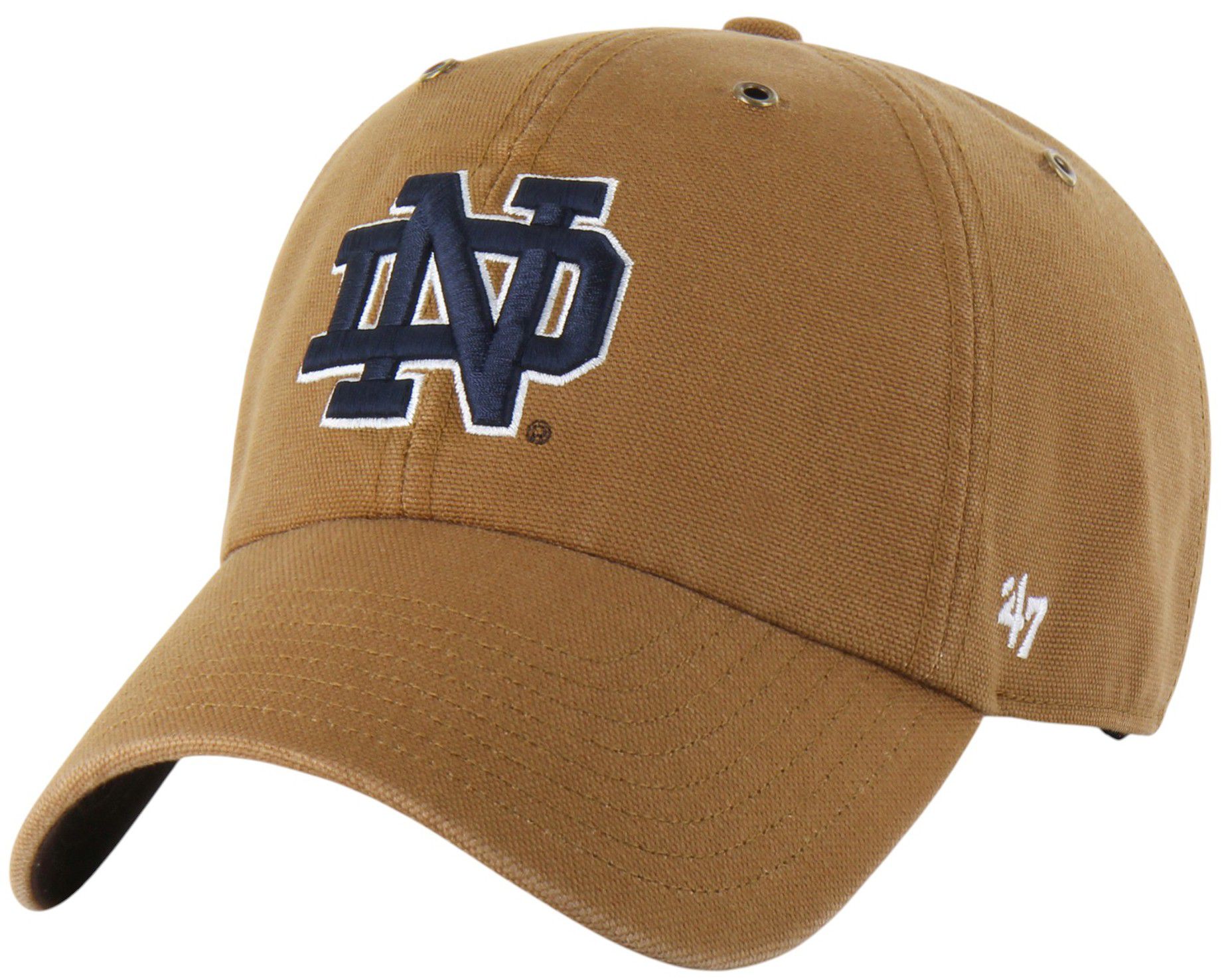Carhartt x '47 Adult Notre Dame Fighting Irish Brown Clean Up Adjustable Hat