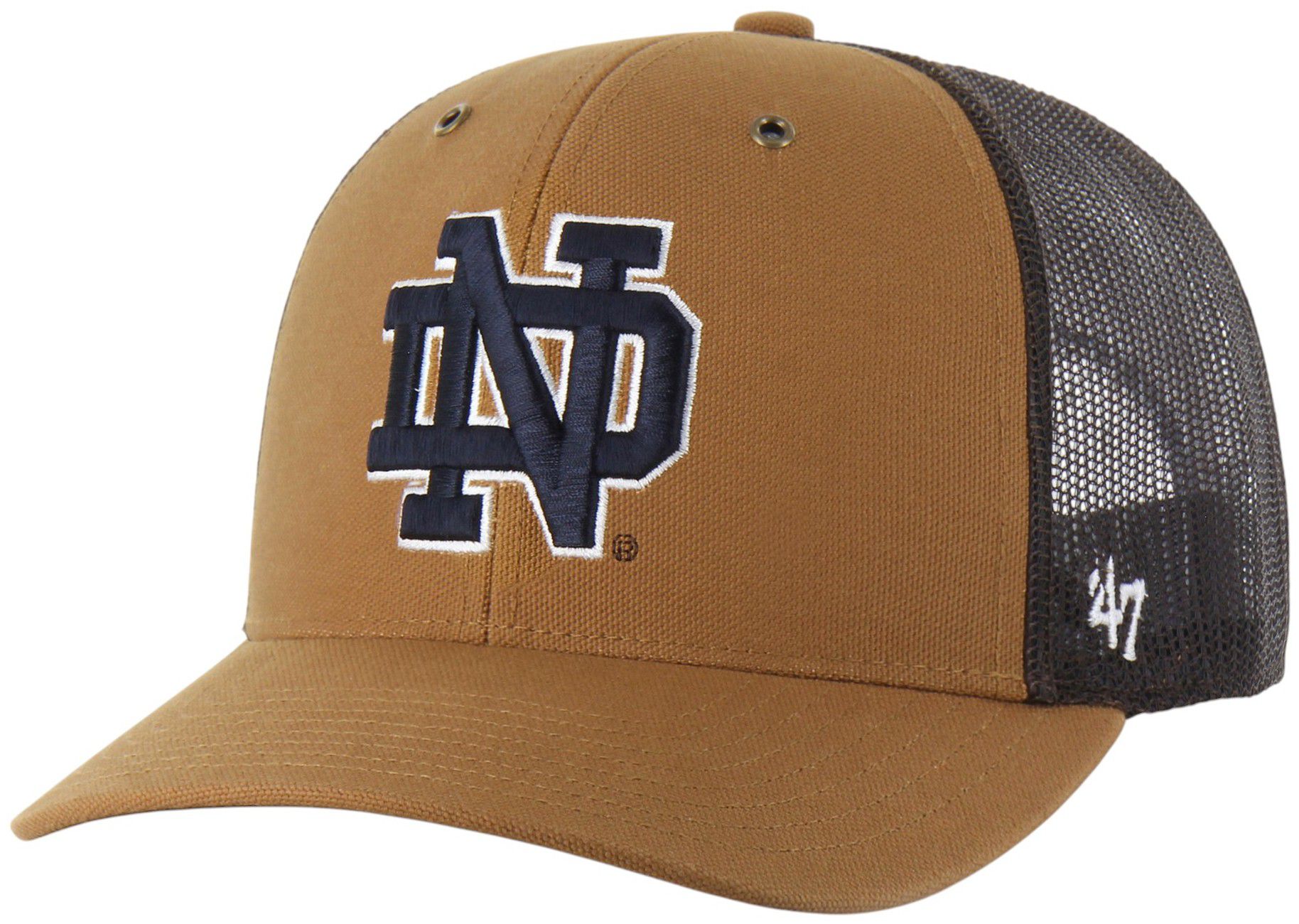 Carhartt x '47 Adult Notre Dame Fighting Irish Brown Adjustable Trucker Hat