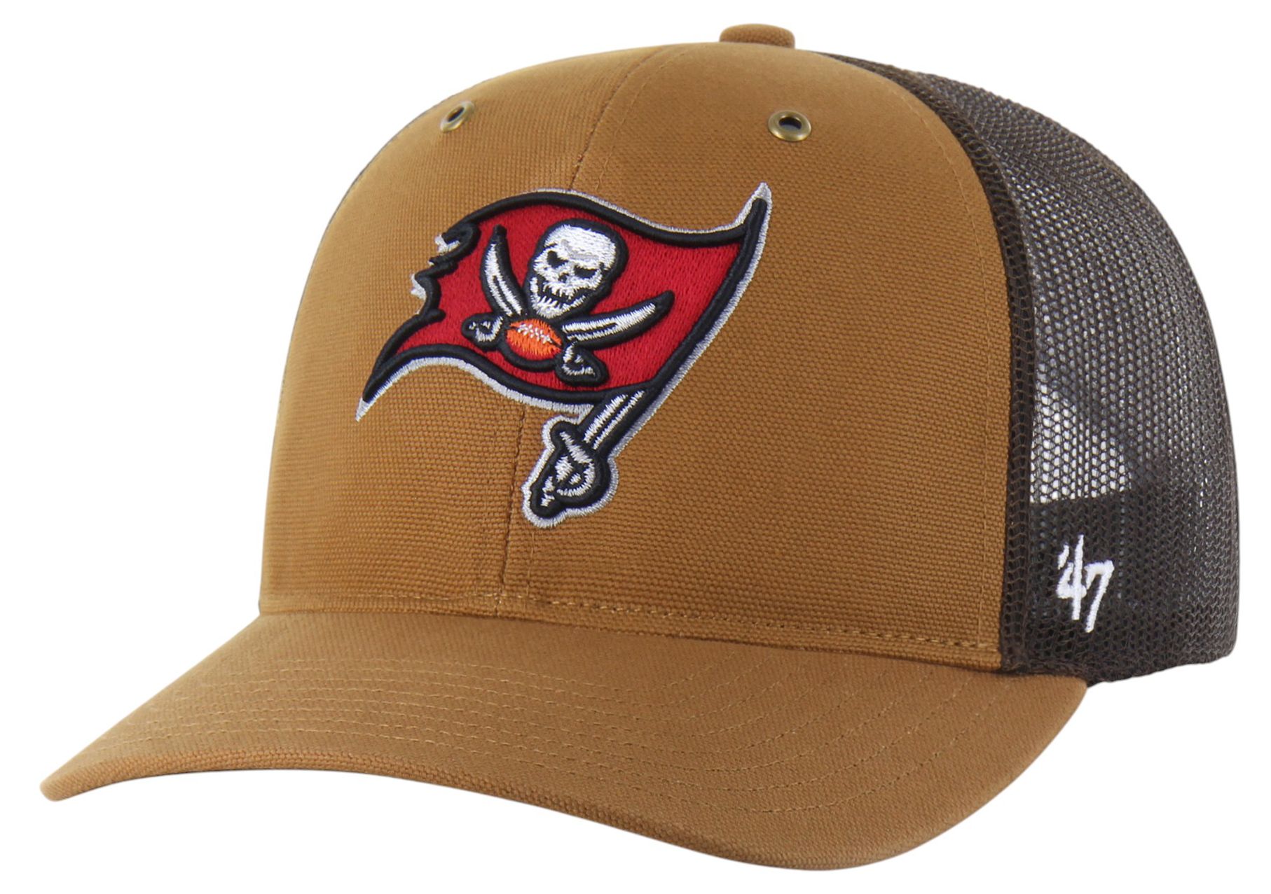 Carhartt x '47 Adult Tampa Bay Buccaneers Brown Dyed Adjustable Trucker Hat
