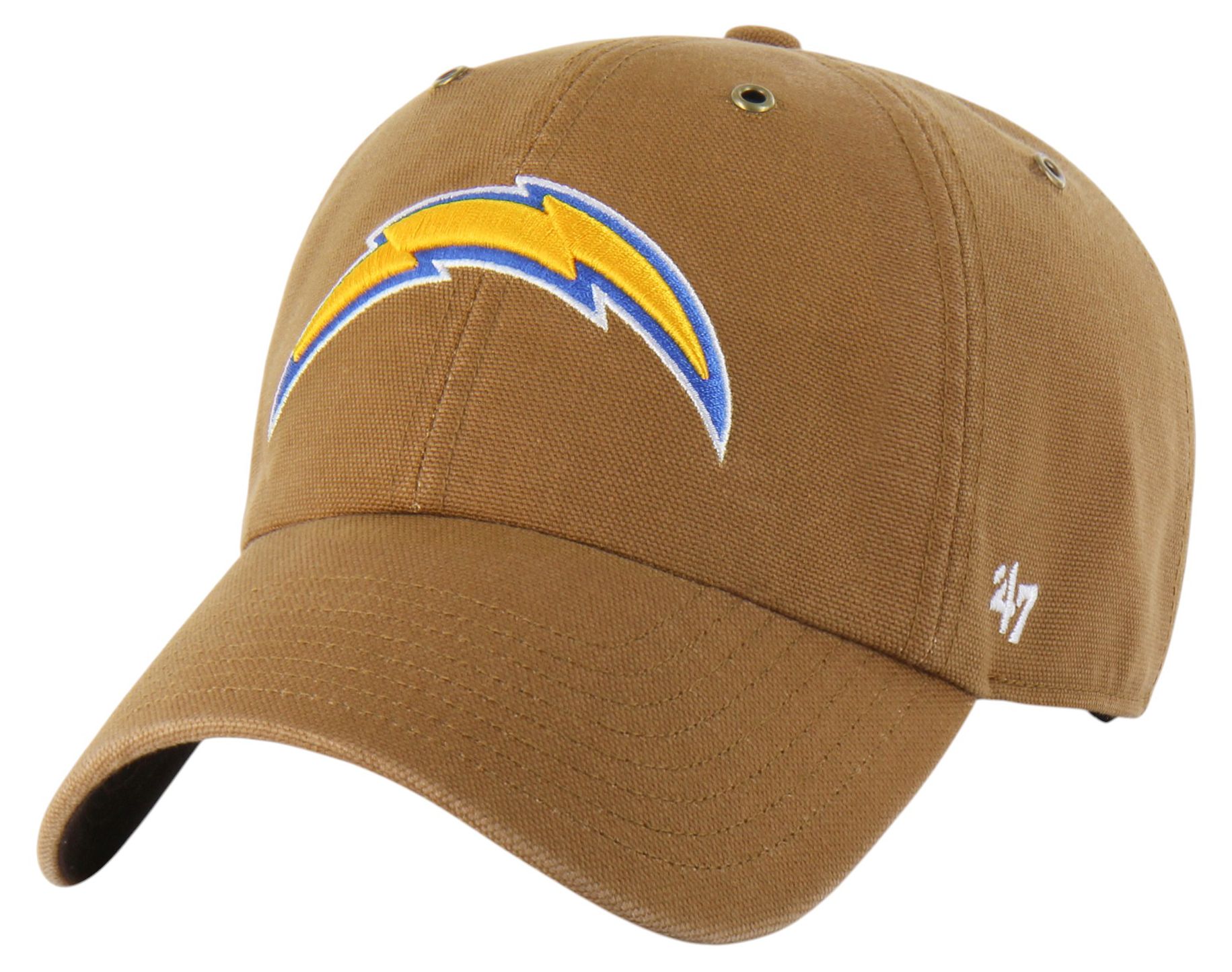 Carhartt x '47 Adult Los Angeles Chargers Clean Up Brown Dyed Adjustable Hat