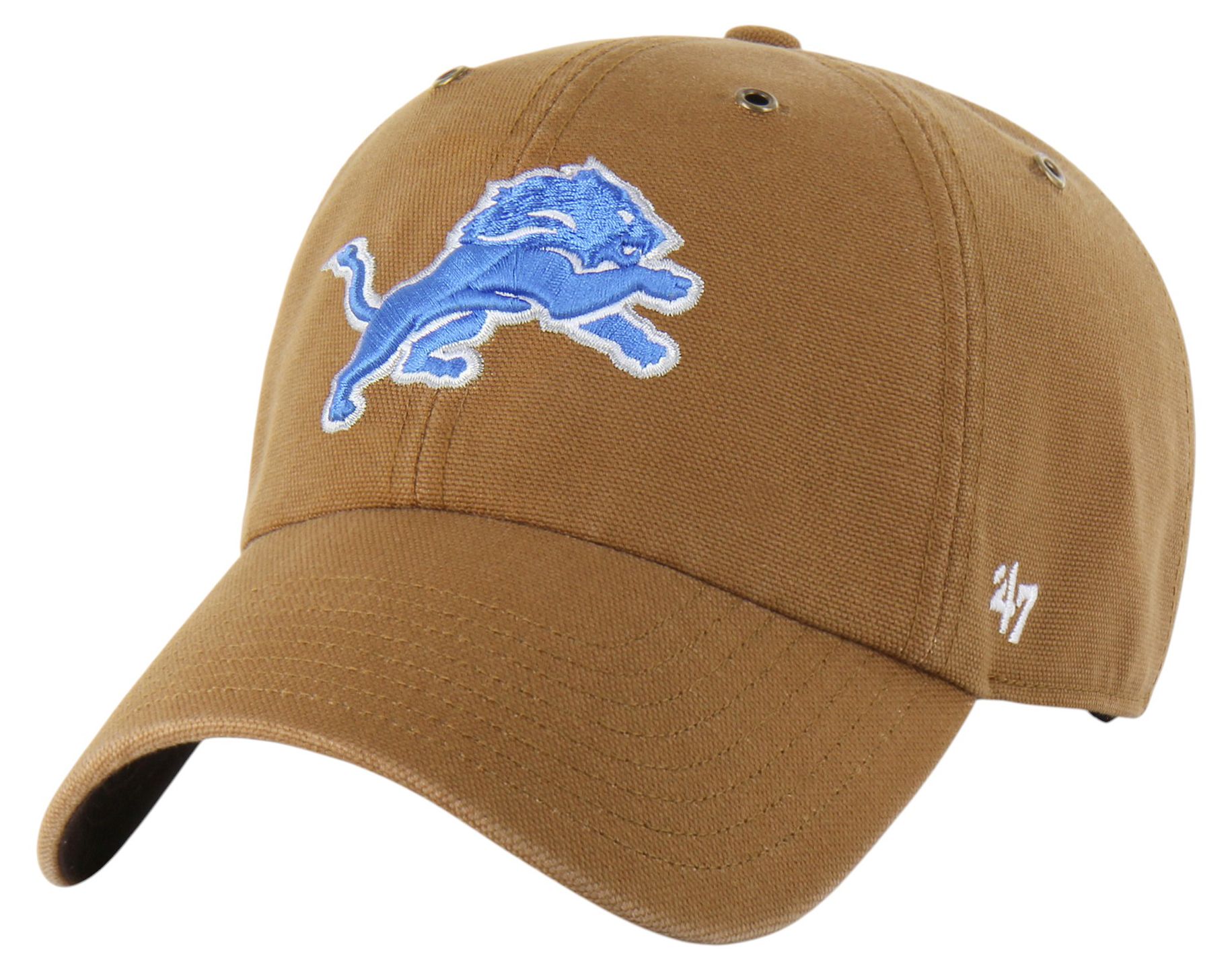 Carhartt x '47 Adult Detroit Lions Clean Up Brown Adjustable Hat