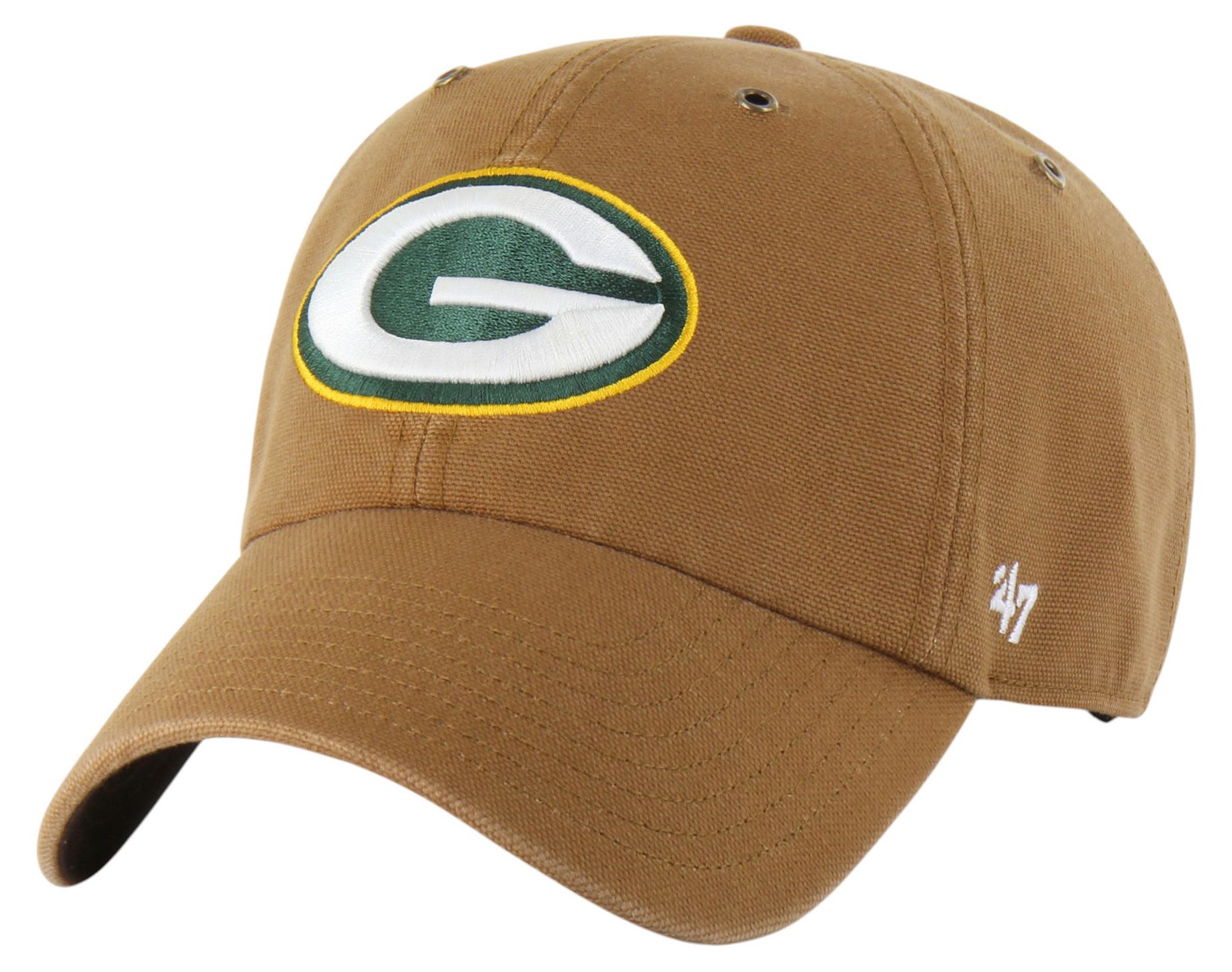 Carhartt x '47 Adult Green Bay Packers Clean Up Brown Dyed Adjustable Hat