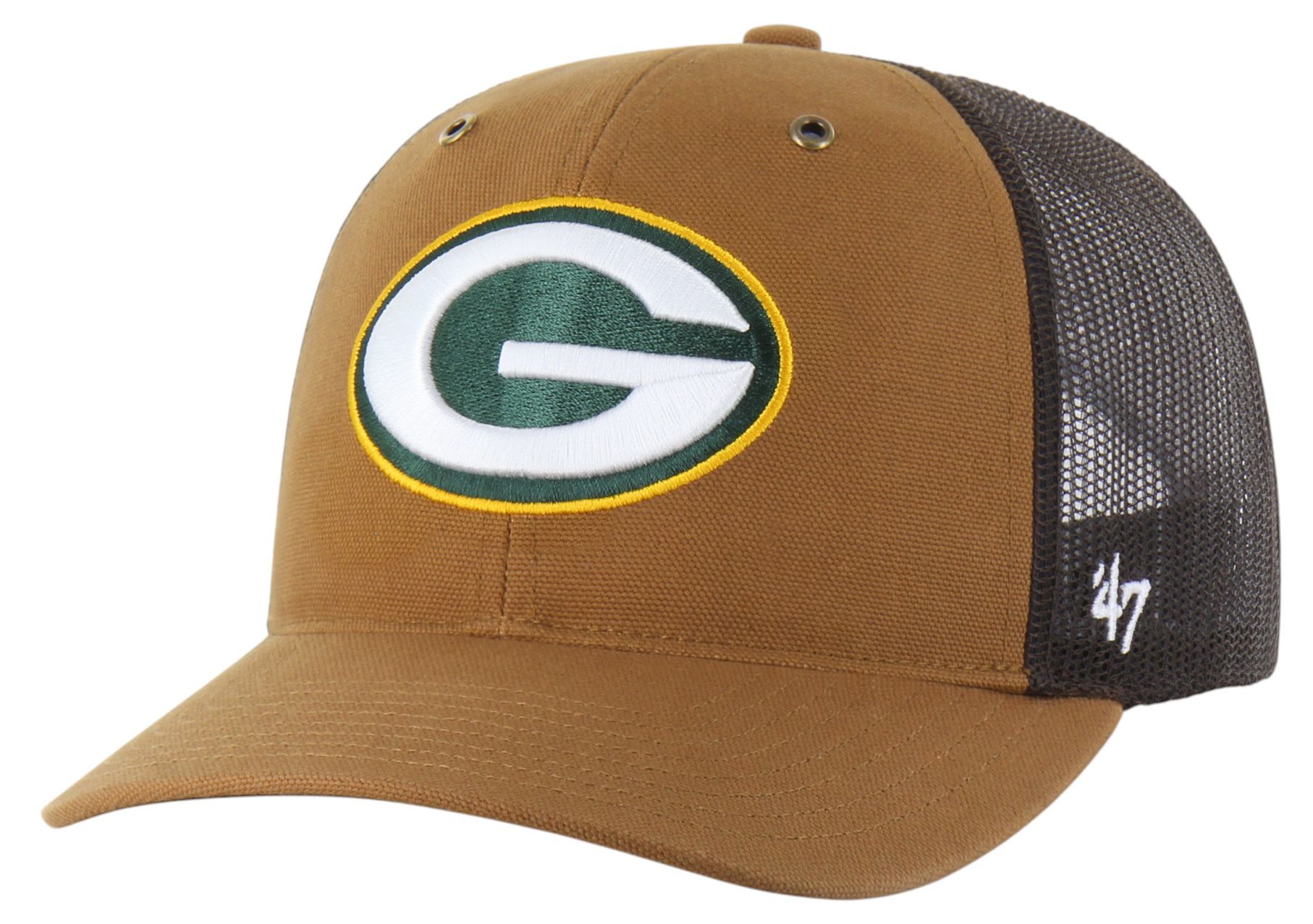 Carhartt x '47 Adult Green Bay Packers Brown Adjustable Trucker Hat