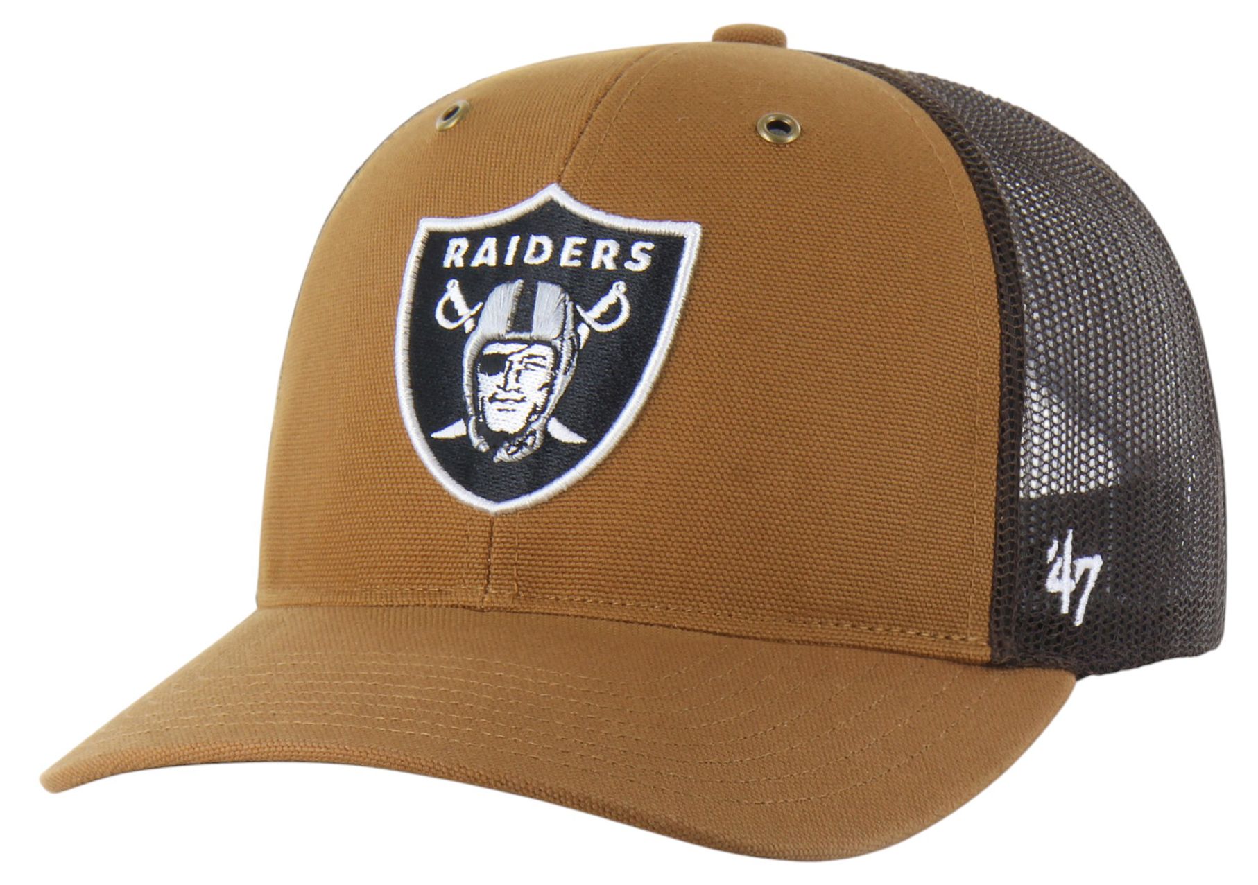 Carhartt x '47 Adult Las Vegas Raiders Brown Adjustable Trucker Hat