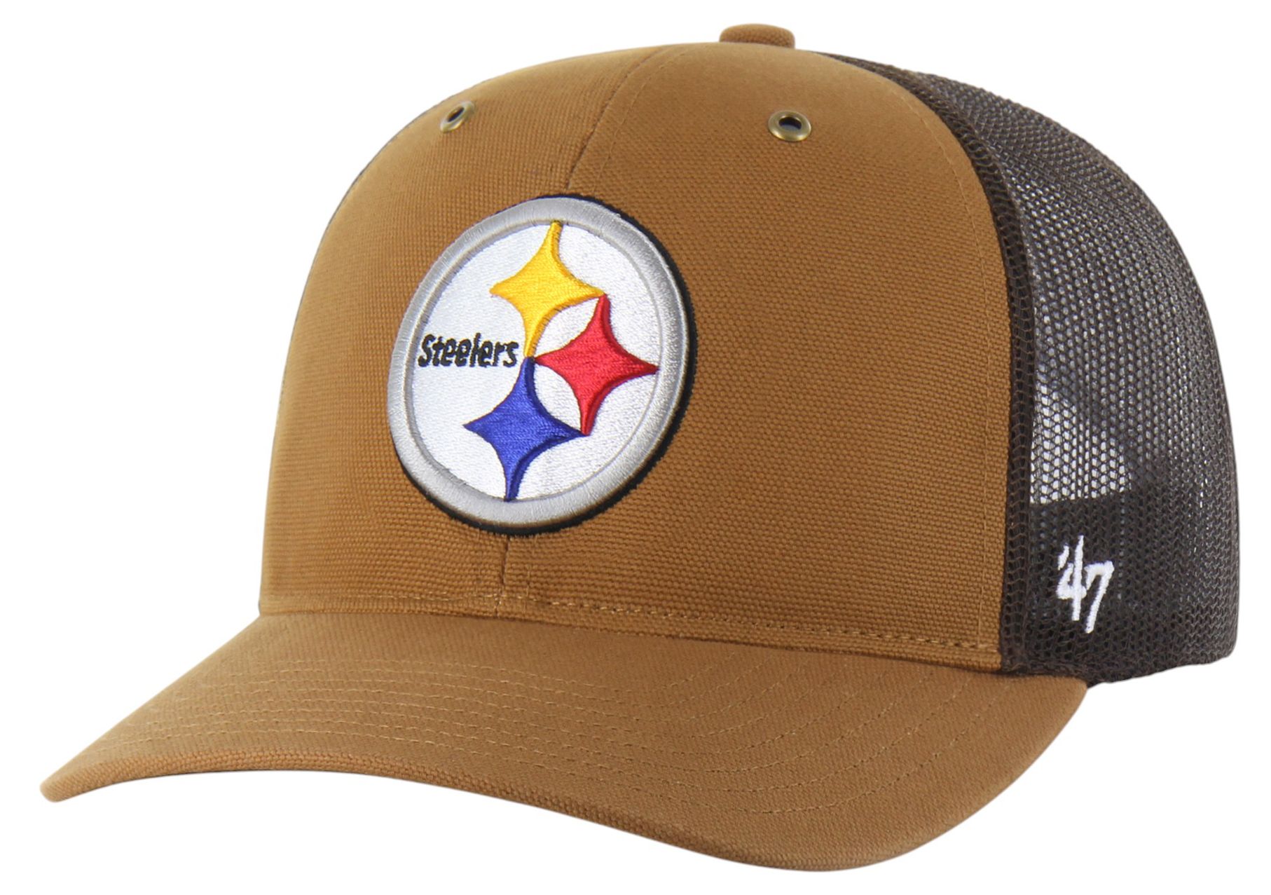 Carhartt x '47 Adult Pittsburgh Steelers Brown Adjustable Trucker Hat