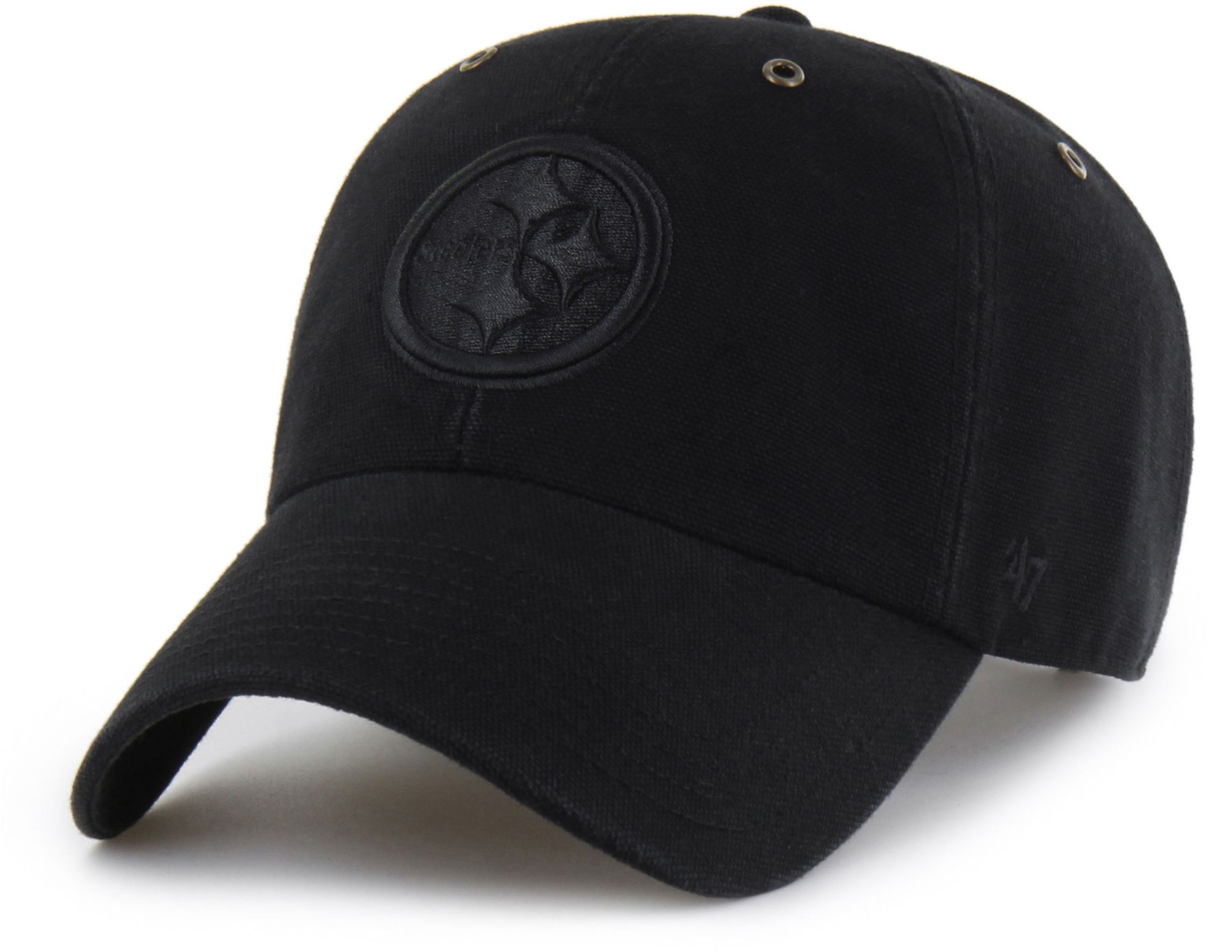 Carhartt x '47 Adult Pittsburgh Steelers Black Dyed Clean Up Adjustable Hat