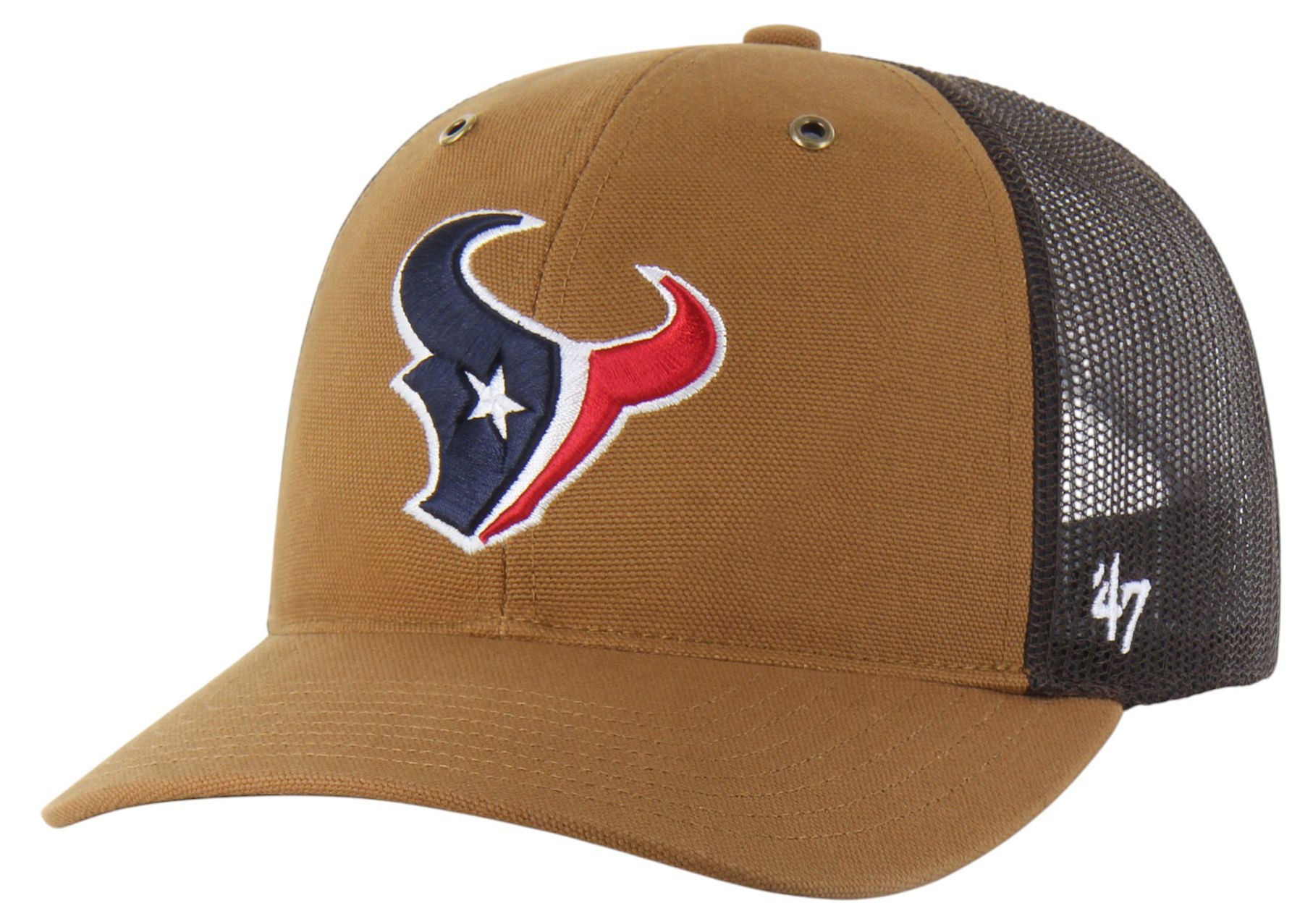 Carhartt x '47 Adult Houston Texans Brown Dyed Adjustable Trucker Hat