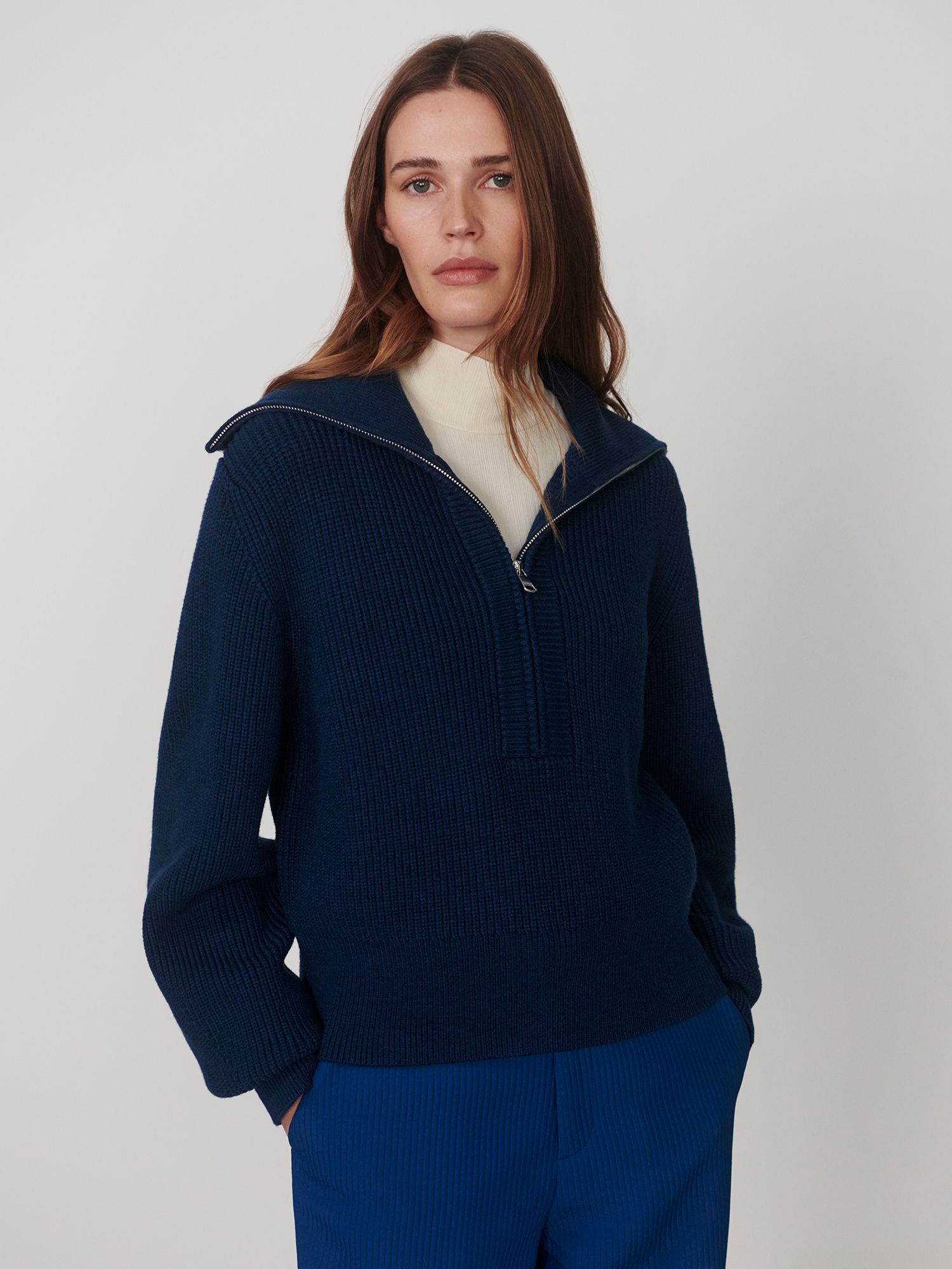 Varley Womens Maura 1/2-Zip Rib Knit