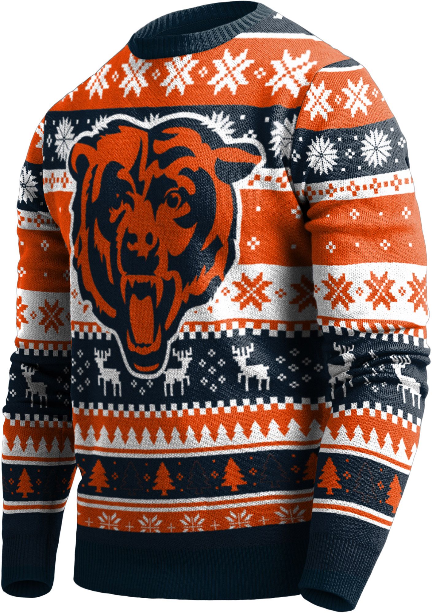 FOCO Men's Chicago Bears Navy Ugly Knit Sweater
