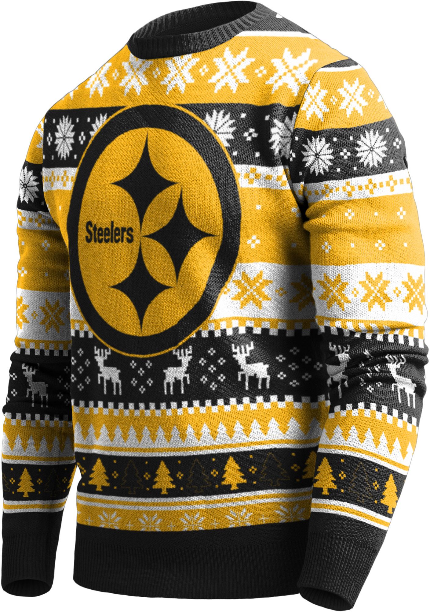 FOCO Men's Pittsburgh Steelers Black Ugly Knit Sweater