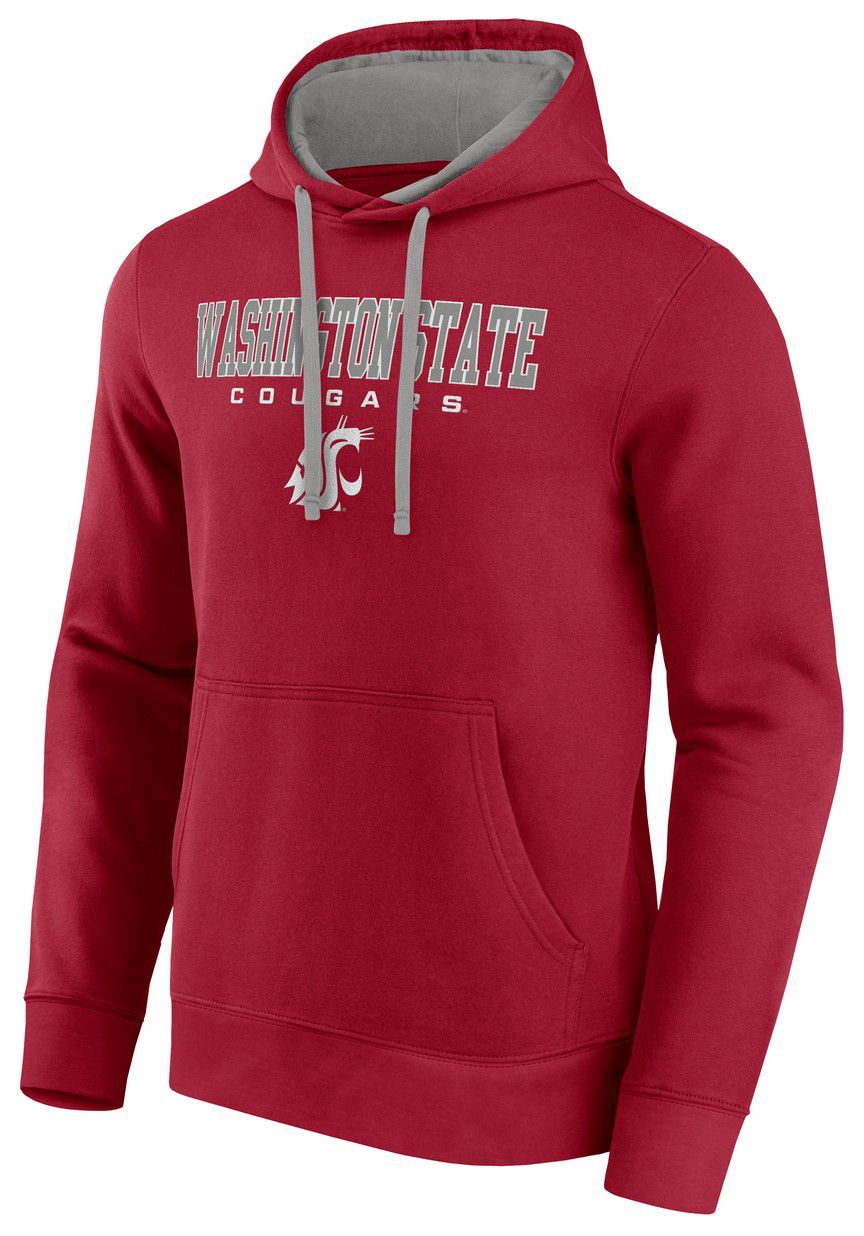 Logo Athletic Men's Washington State Cougars Cardinal/Grey Hoodie