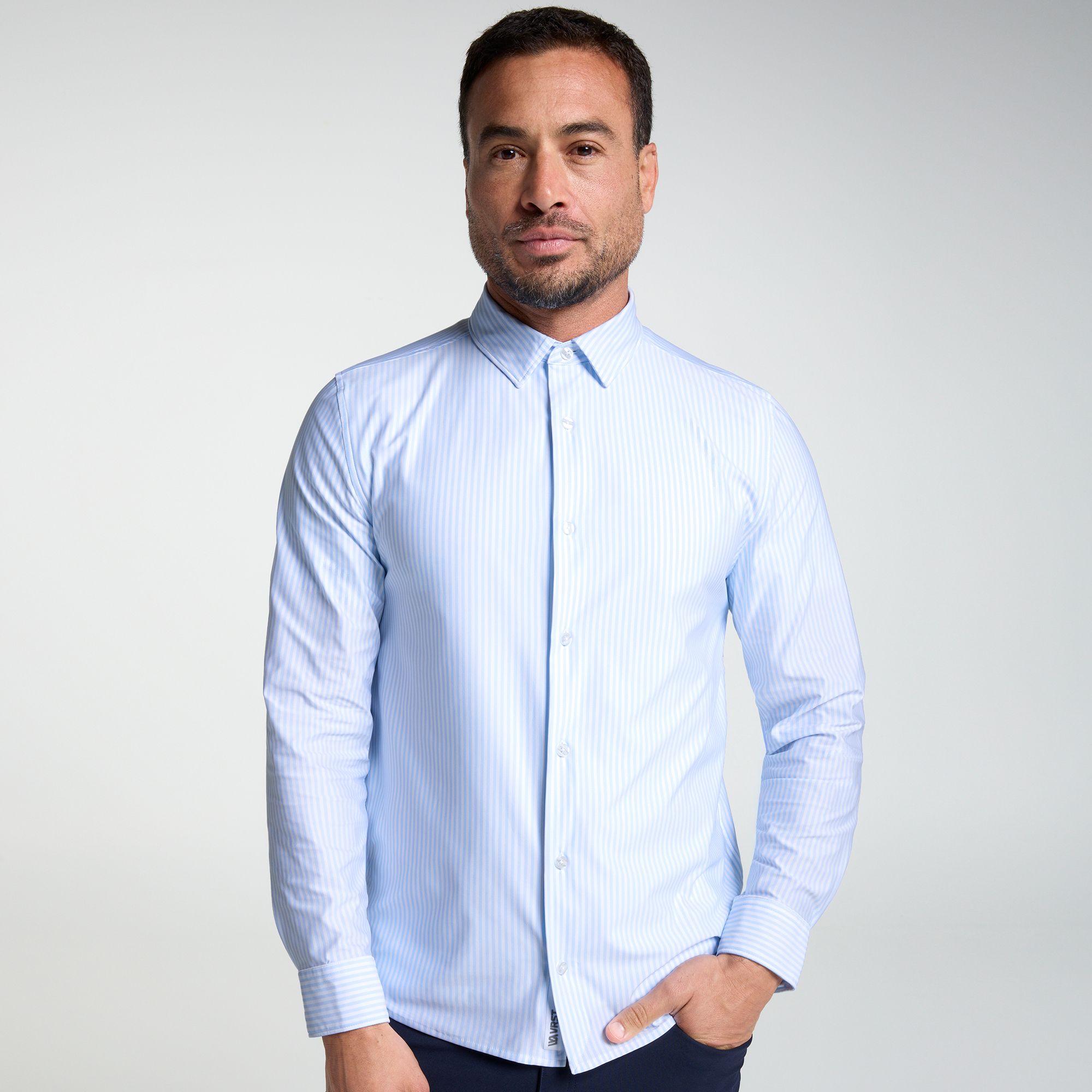 OXFORD STRIPE BLUE WHITE