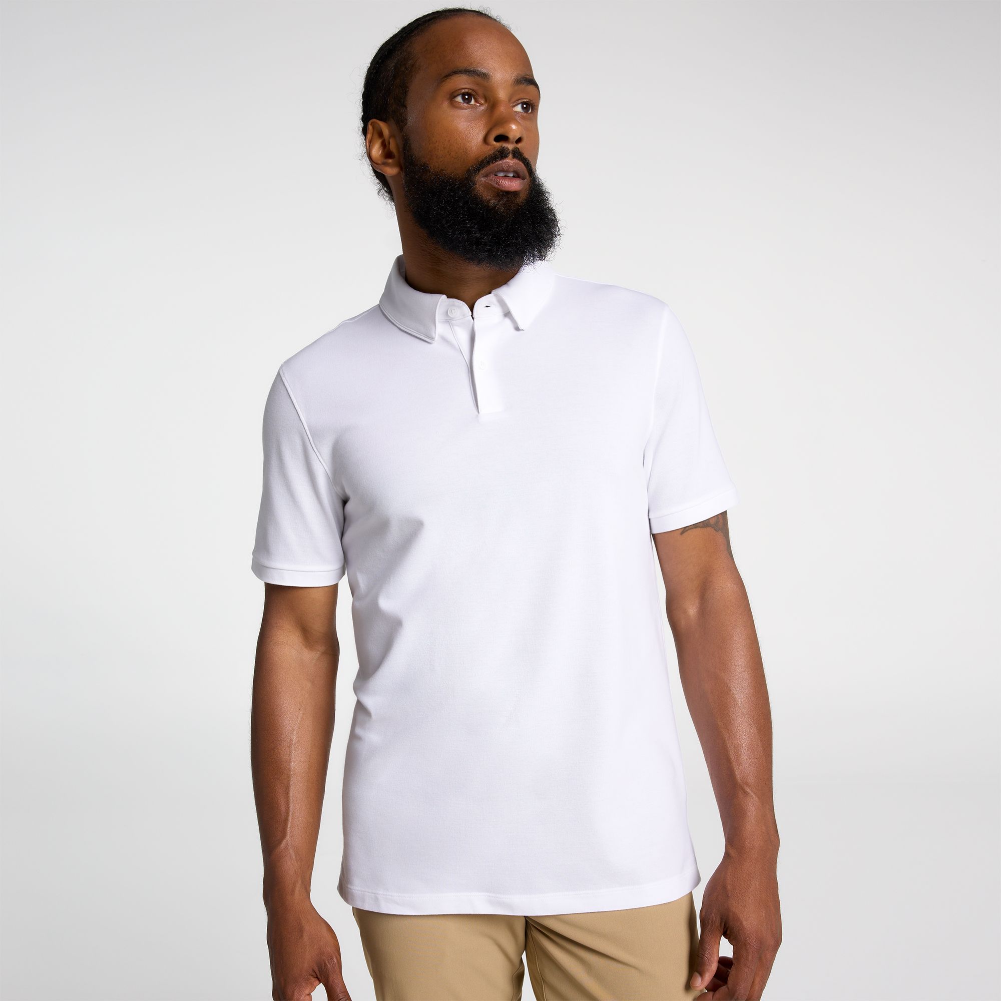 VRST Men's Short Sleeve Piping Club Polo