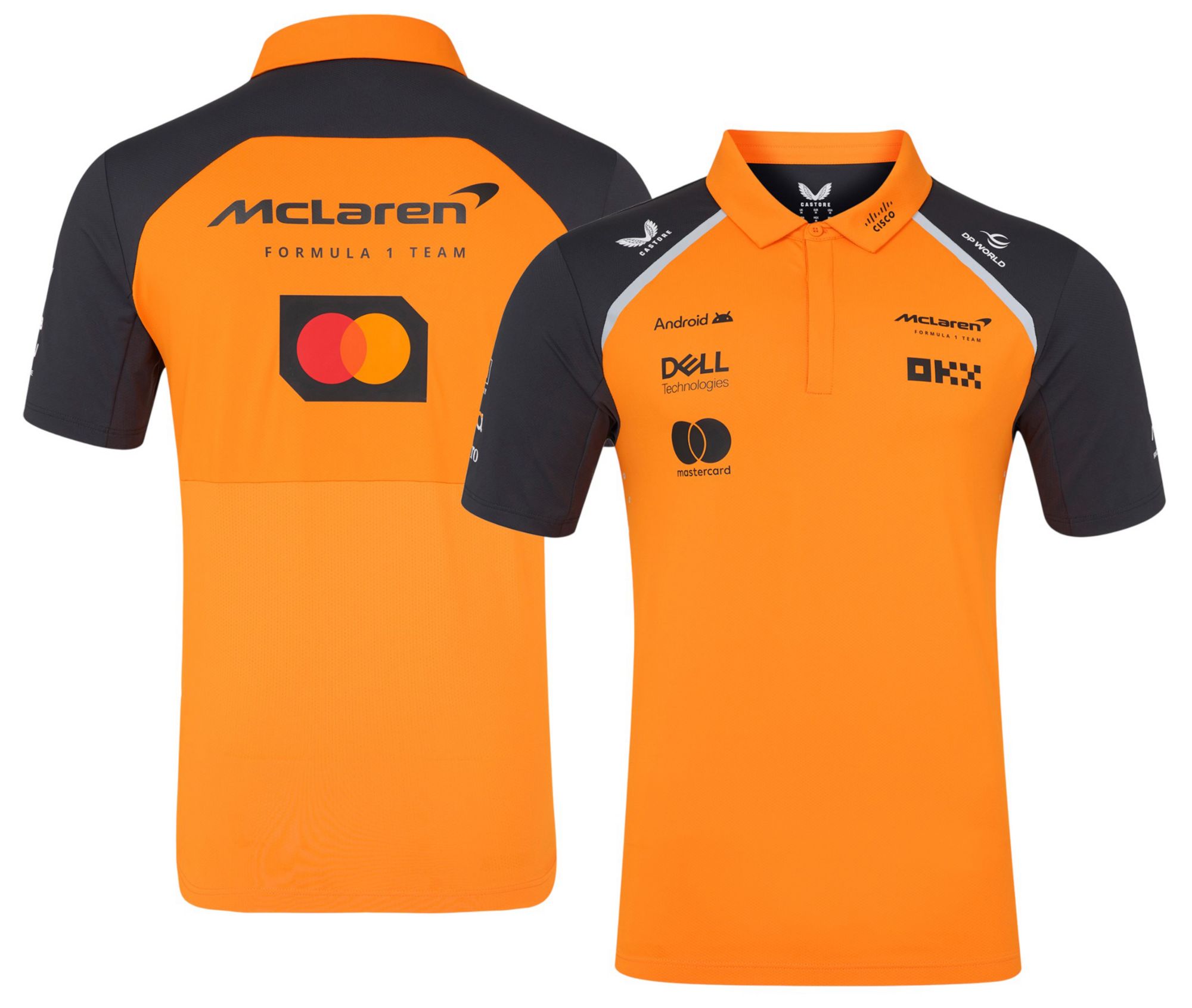 Castore Men's Formula 1 McLaren Orange Team Polo