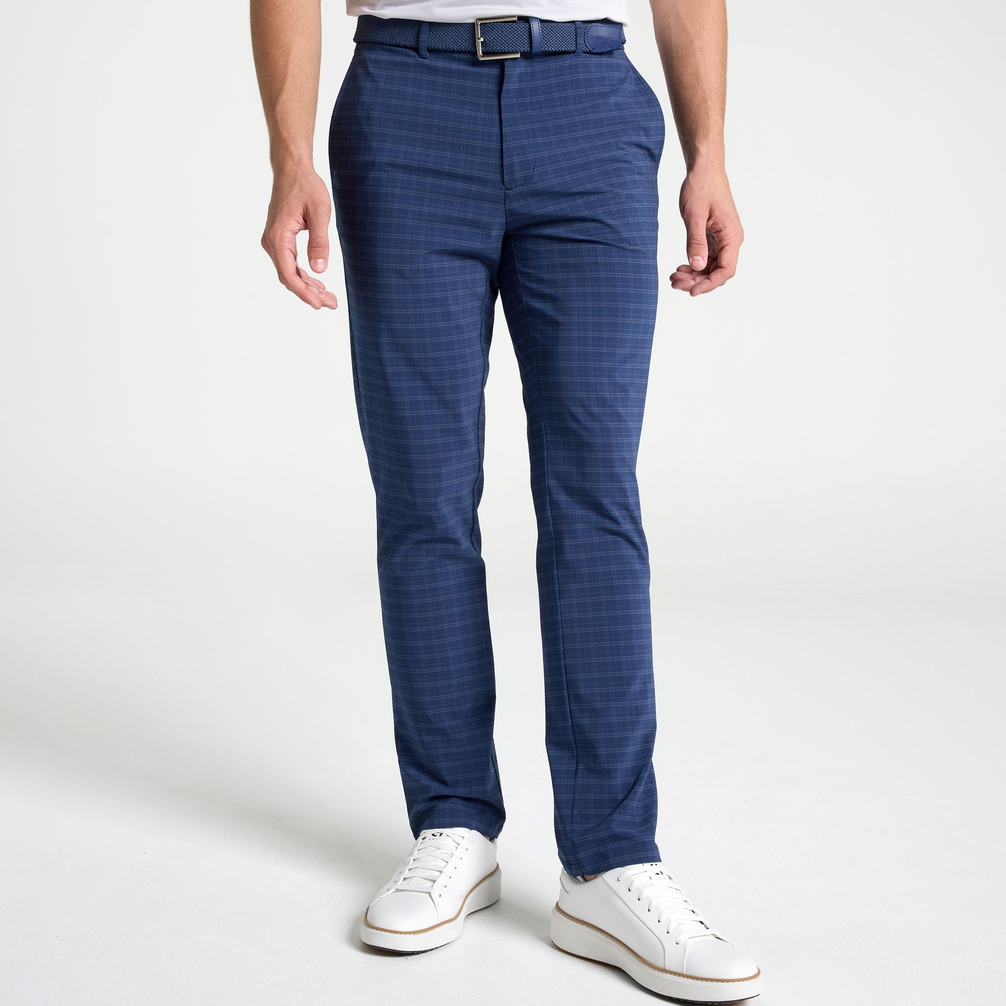 Walter Hagen Men's Performance 11 PureFlex Pant, Size 36, Navy Plaid Blue