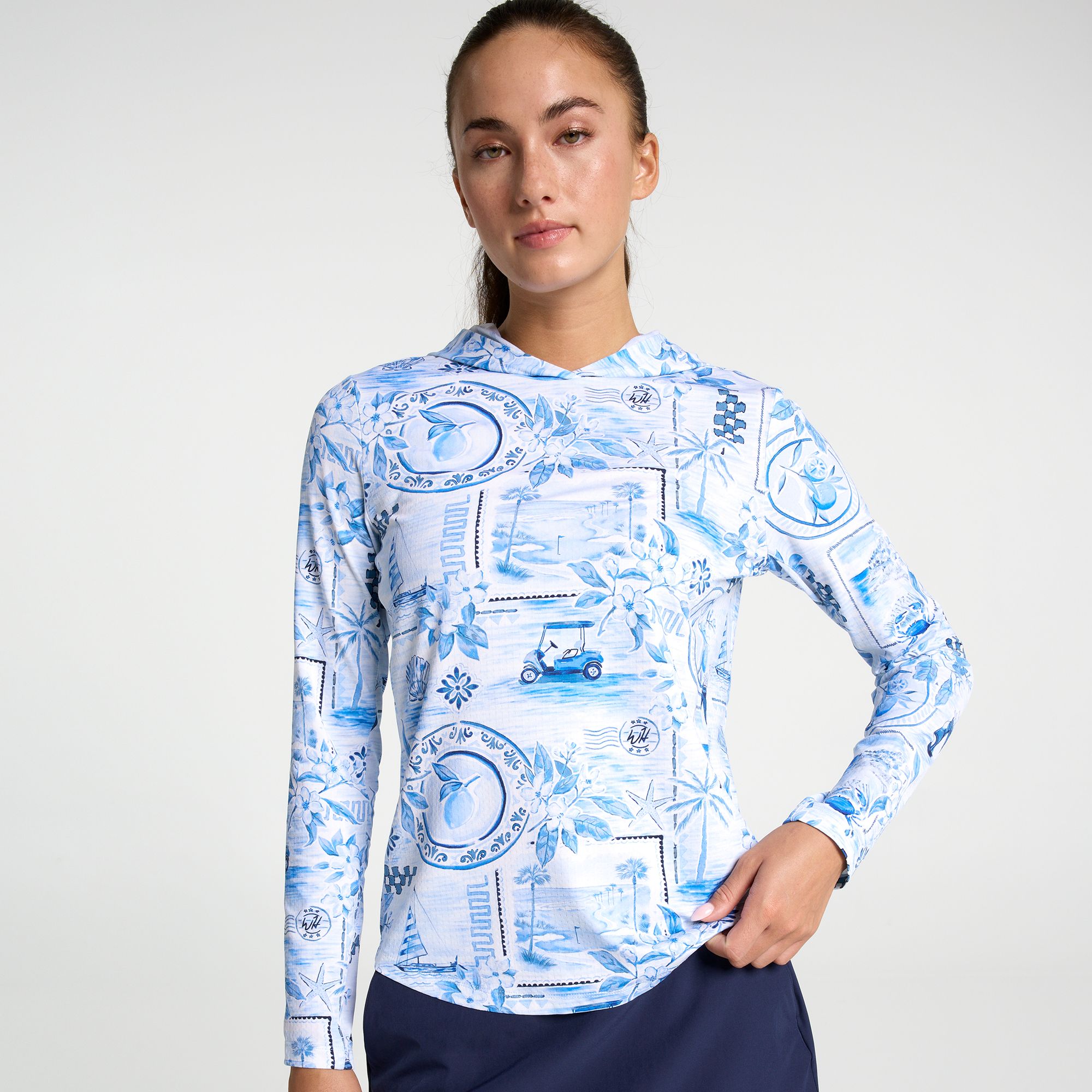 Watercolor Riviera Blue